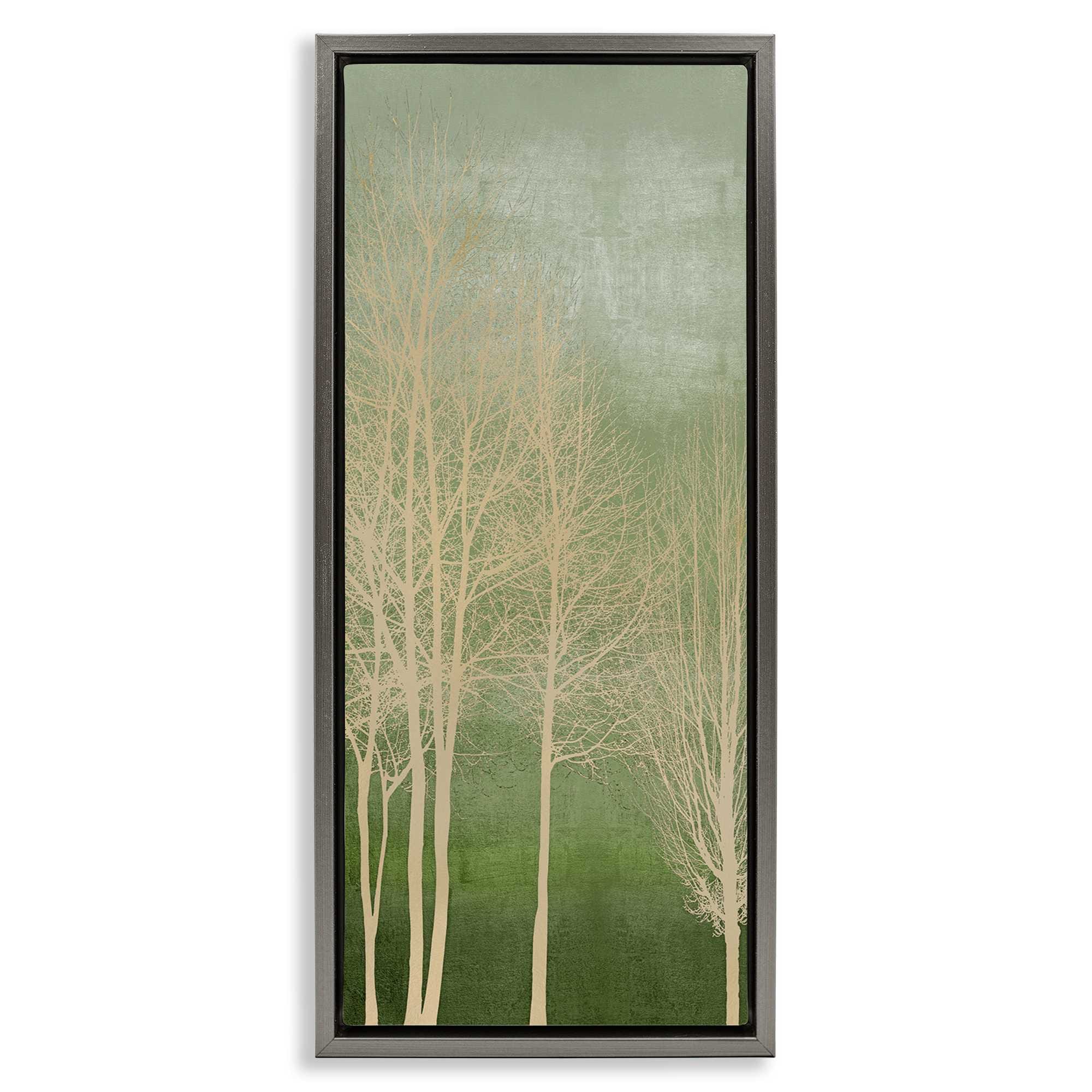 Stupell Industries BS-557-FFL-13X30 Subtle Ombre and Tree Gray Framed Floater Canvas Wall Art By Kate Bennett 15 x 31