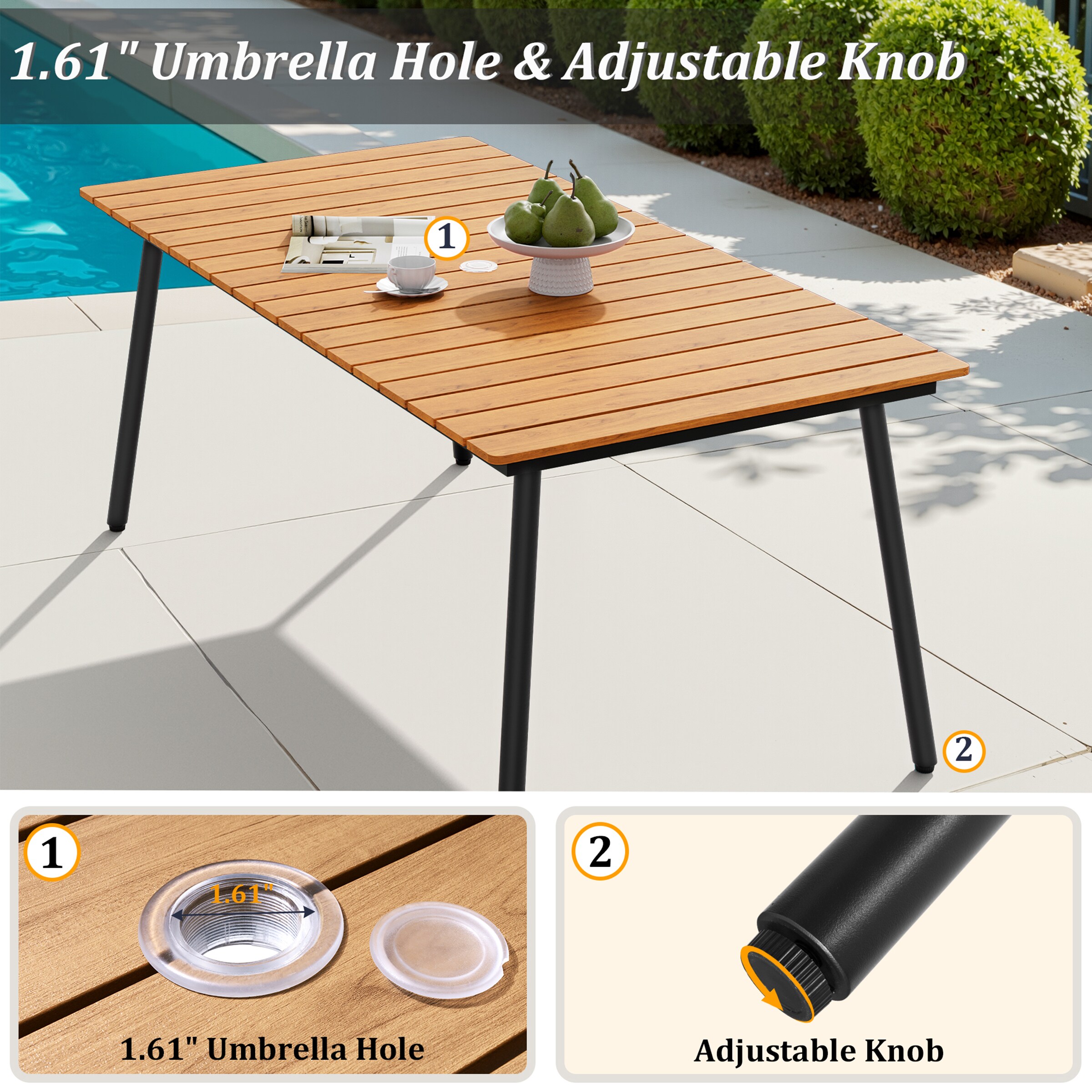 Pellebant ST25-TD0137BRN240-10 Patio-Dining-Sets - View #6