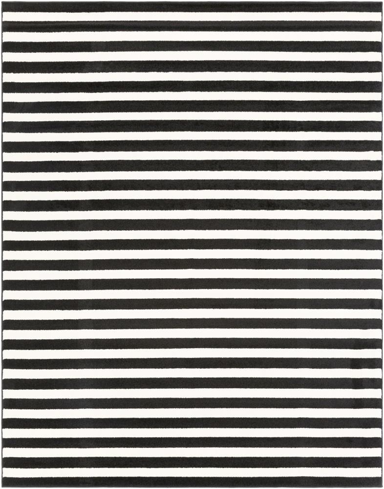 Surya HRZ1082-710103 Horizon 8 X 10 (ft) Black Indoor Stripe Area Rug