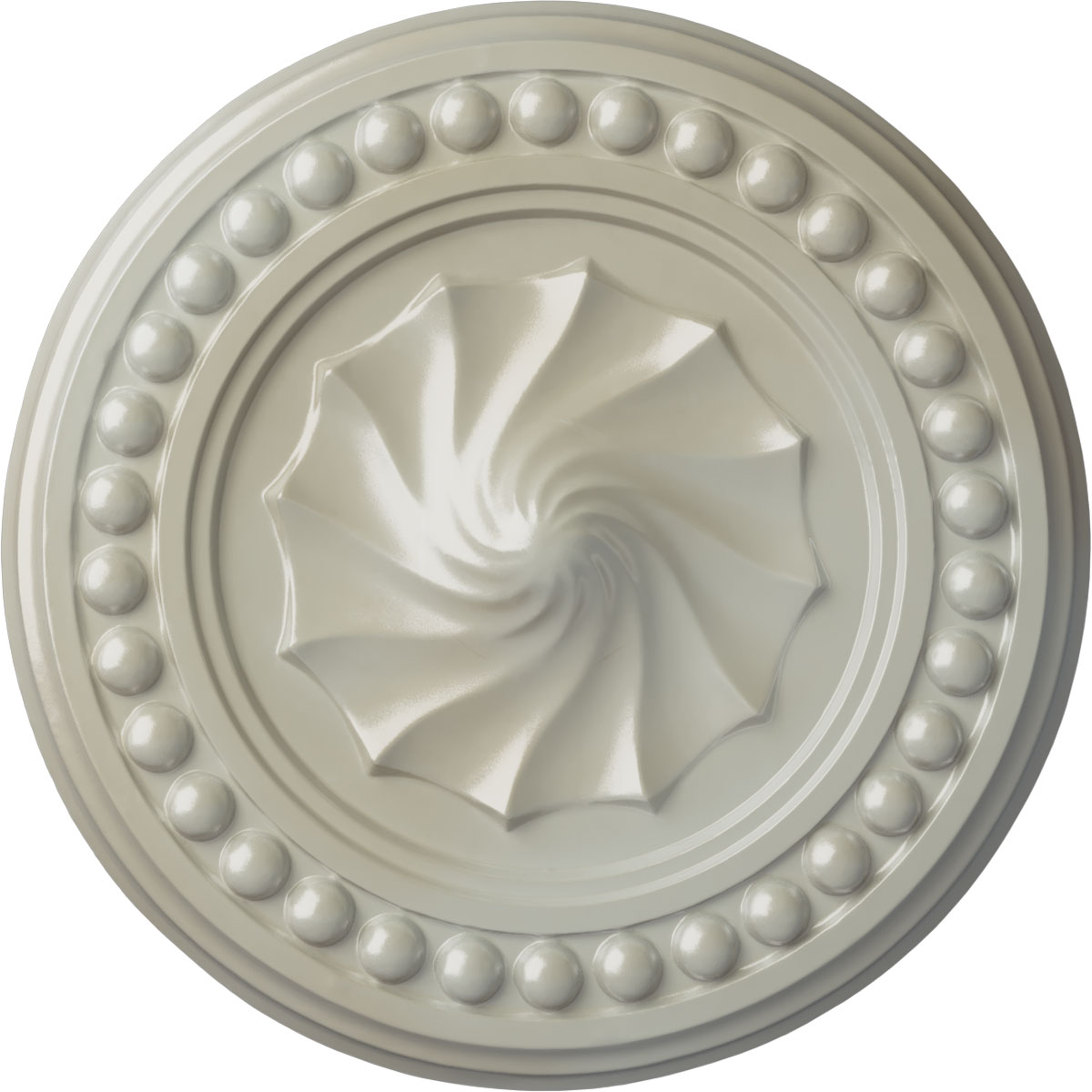 Ekena Millwork CM15FOFBS Foster Shell 15.75-in W x 15.75-in L Painted Flash Blue Polyurethane Whole Ceiling Medallion