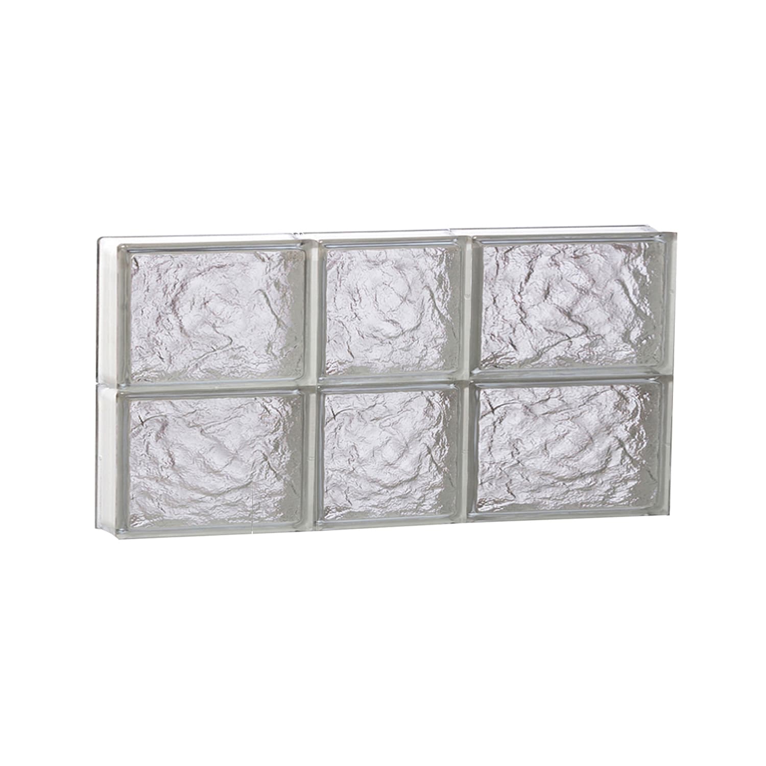 REDI2SET S2212IS Ice Glass 21-1/4-in x 11-1/2-in Frameless Replacement Glass Block Window