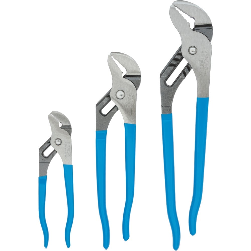 CHANNELLOCK GS3 Tongue Groove Plier Set 612 in 912 in 1212 in