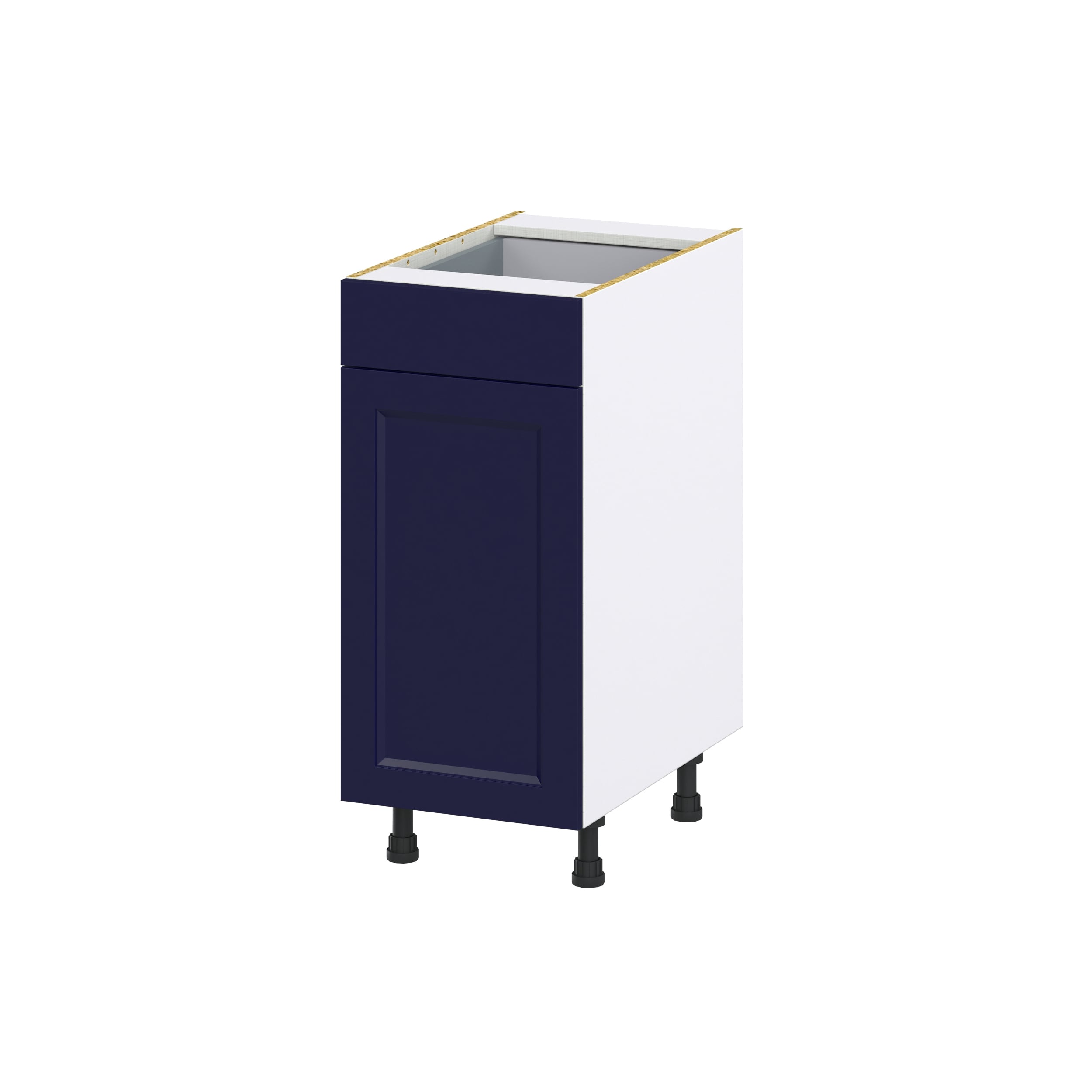 Hugo&Borg DSB15(L/R)-LO Lorette 15-in W x 34.5-in H x 24-in D Navy Blue Base Fully assembled Cabinet (Recessed Panel Shaker)