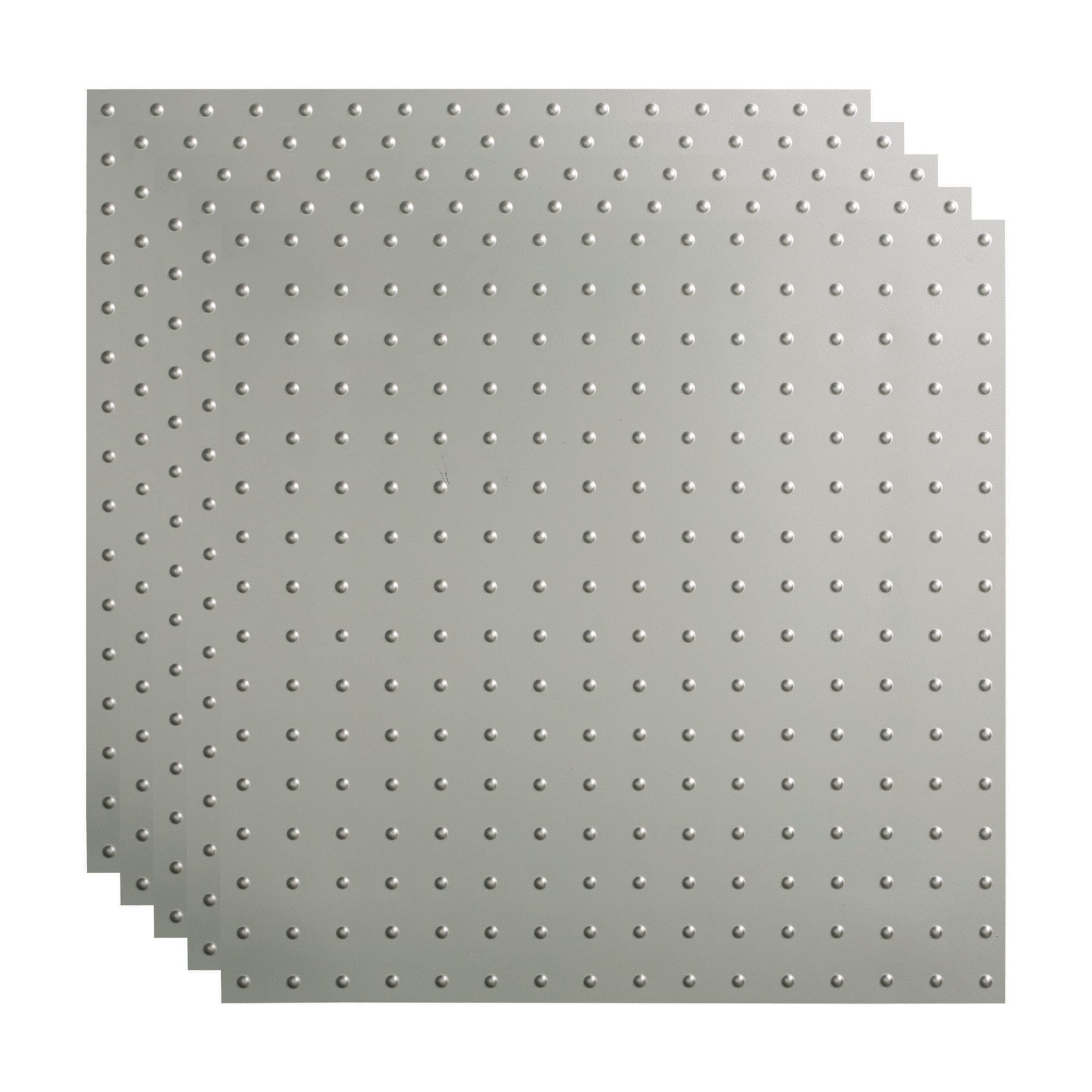 Fasade PL7209 2-ft x 2-ft Minidome Argent Silver PVC Drop Ceiling Tile ( 5 -Pack, 20-Sq. Feet / Case )