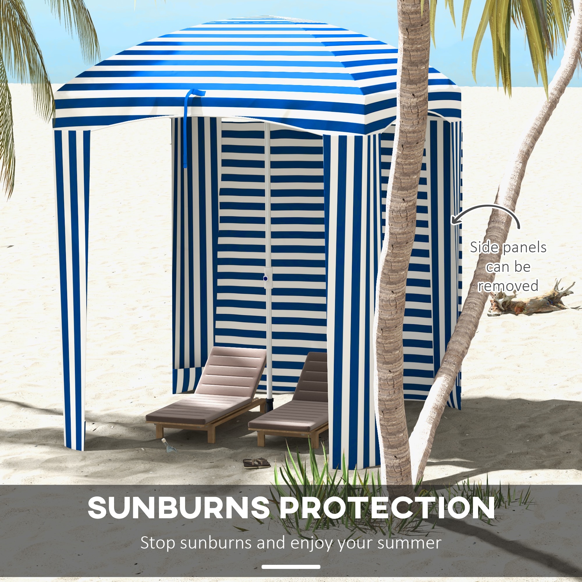 Outsunny 84D-307V00BU Umbrellas-2 - View #5