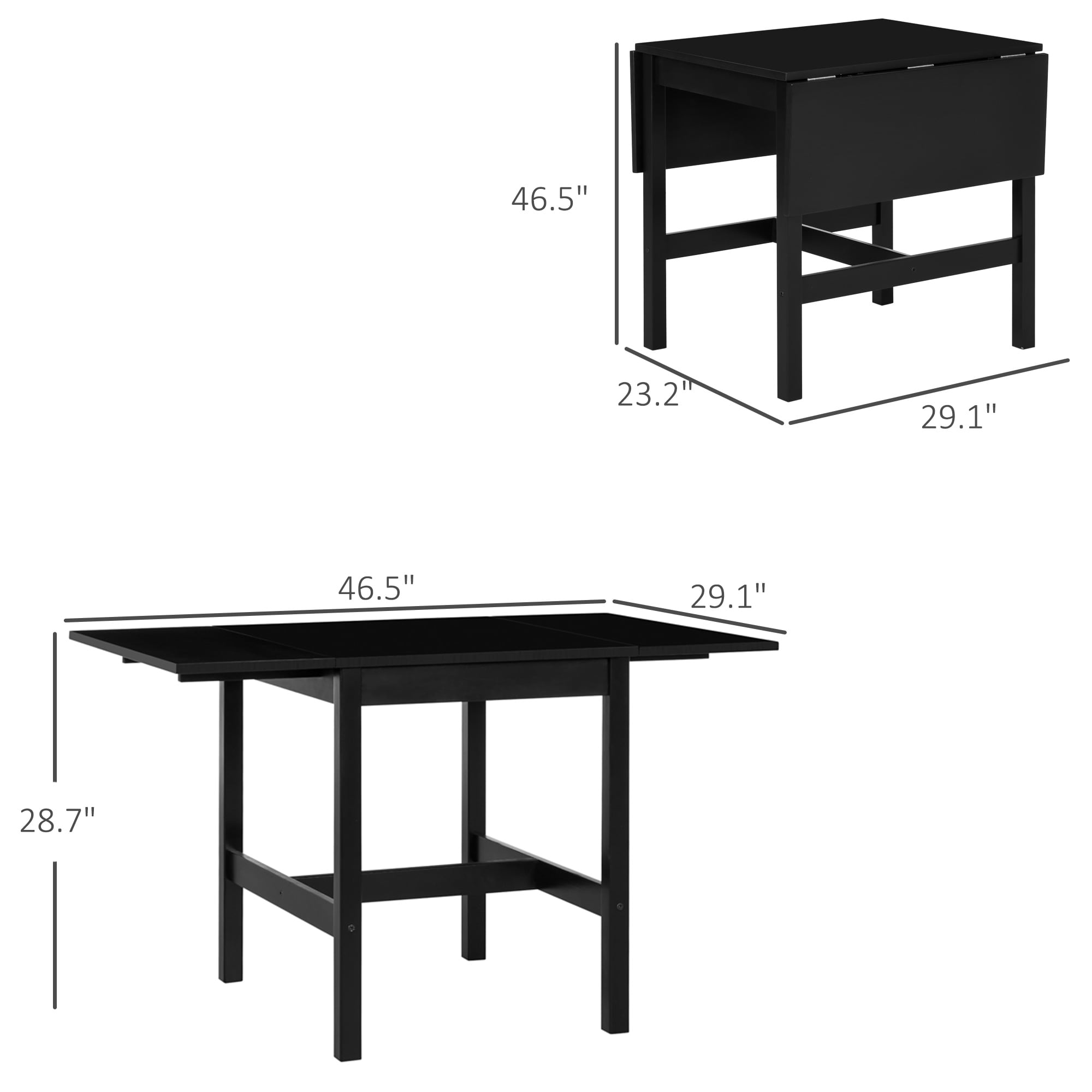 HomCom 835-906V00BK Folding-Tables - View #7
