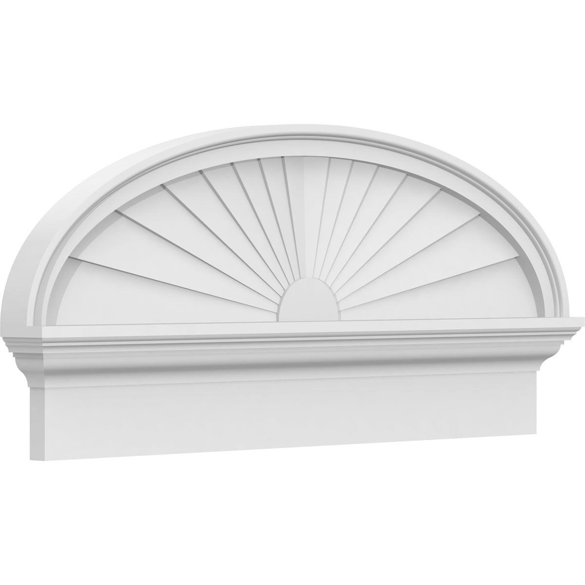 Ekena Millwork PEDPC034X155ELL01 37.5-Inches W x 15.375-Inches L PVC Pediment