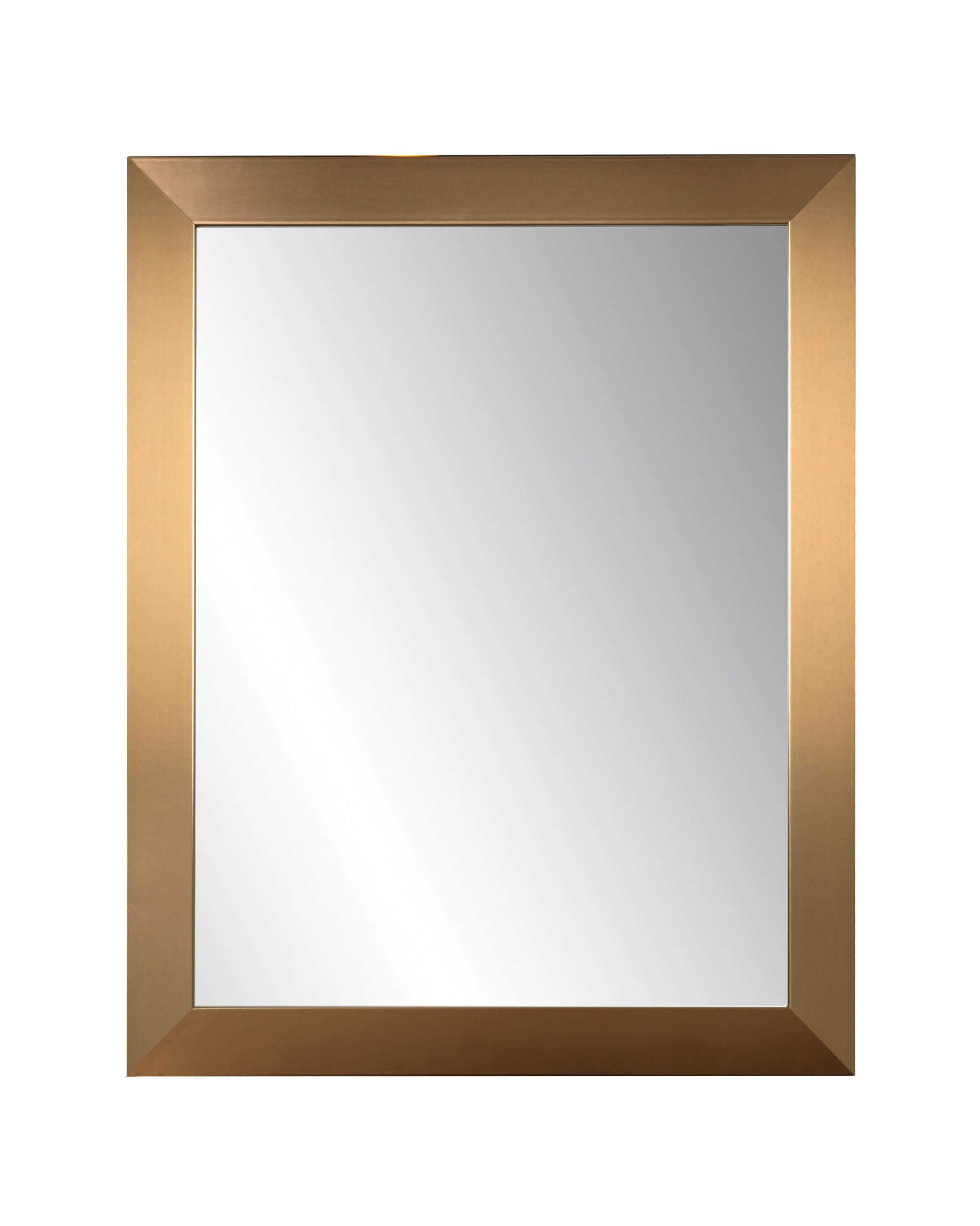 BrandtWorks BM062SQ 31.5-Inches W x 31.5-Inches H Square Champagne/Brushed Framed Wall Mirror
