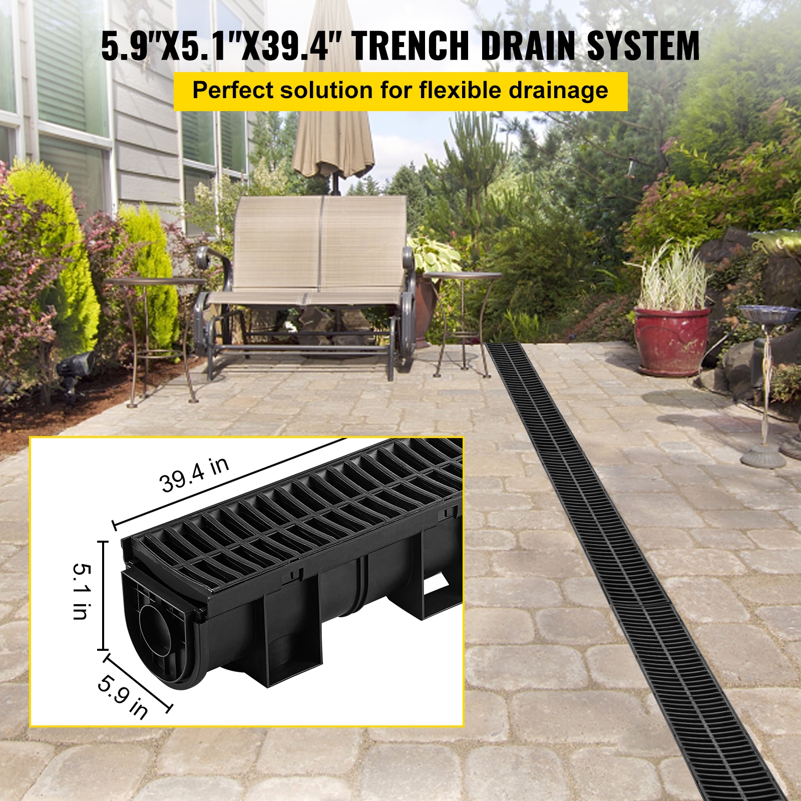 VEVOR PSLGM10010062P7QMV0 Outdoor-Drainage - View #3