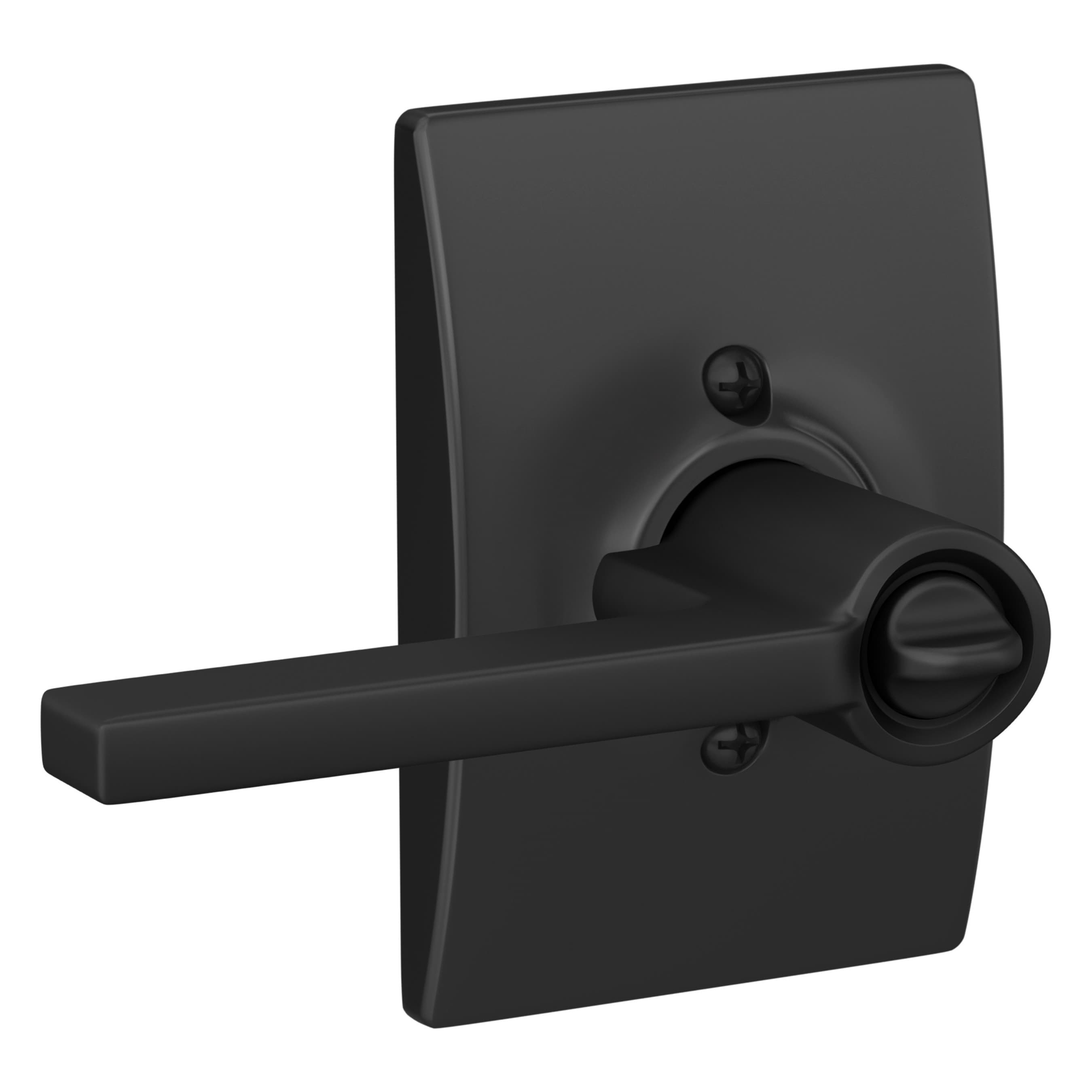 Schlage Latitude Century Matte Black Universal Exterior Keyed Entry Door Handle F51a Lat 622 8960