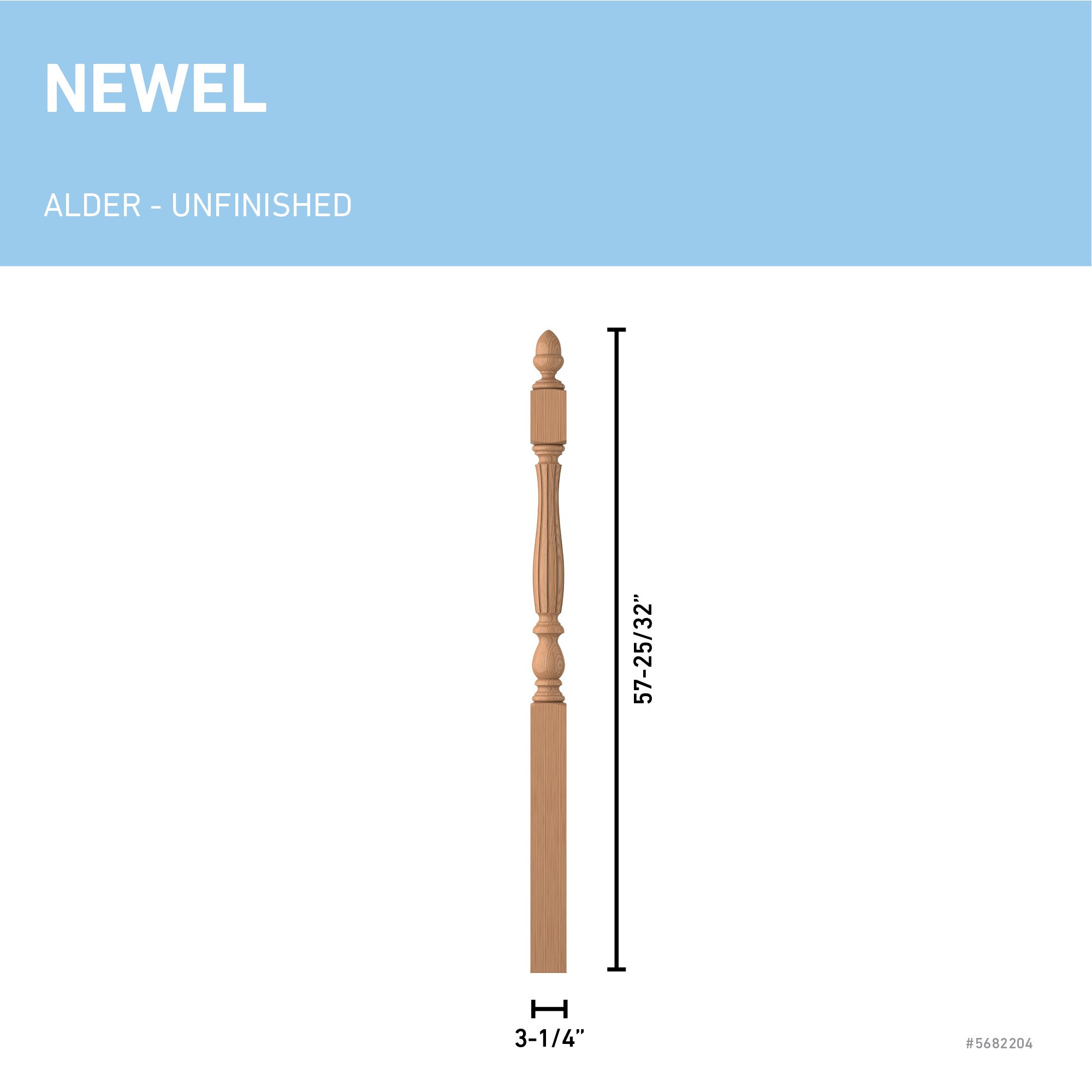 L.J. Smith Stair Systems LJF-3942-AL Interior-Stairpart-Newel-Posts - View #3