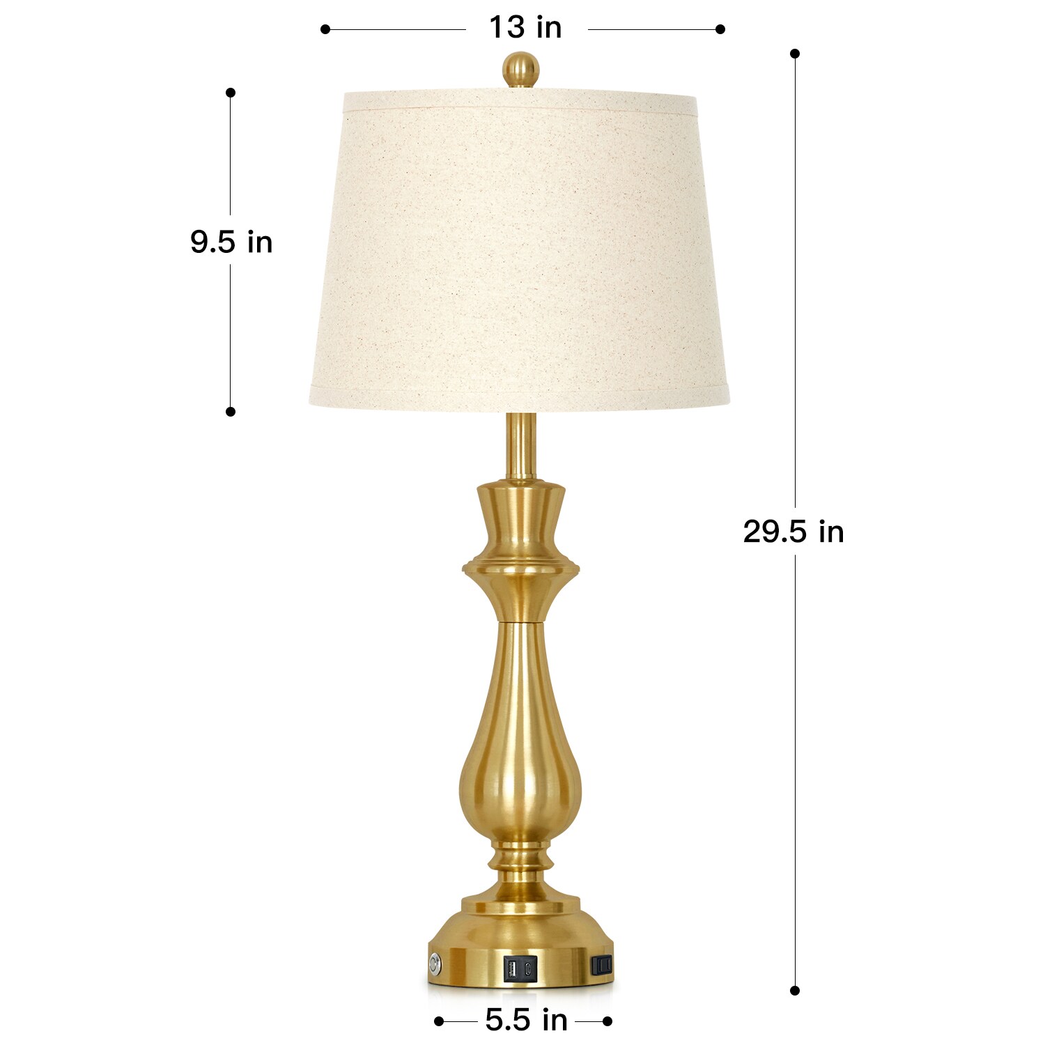 UrFurnishings TD-886 Table-Lamps - View #4