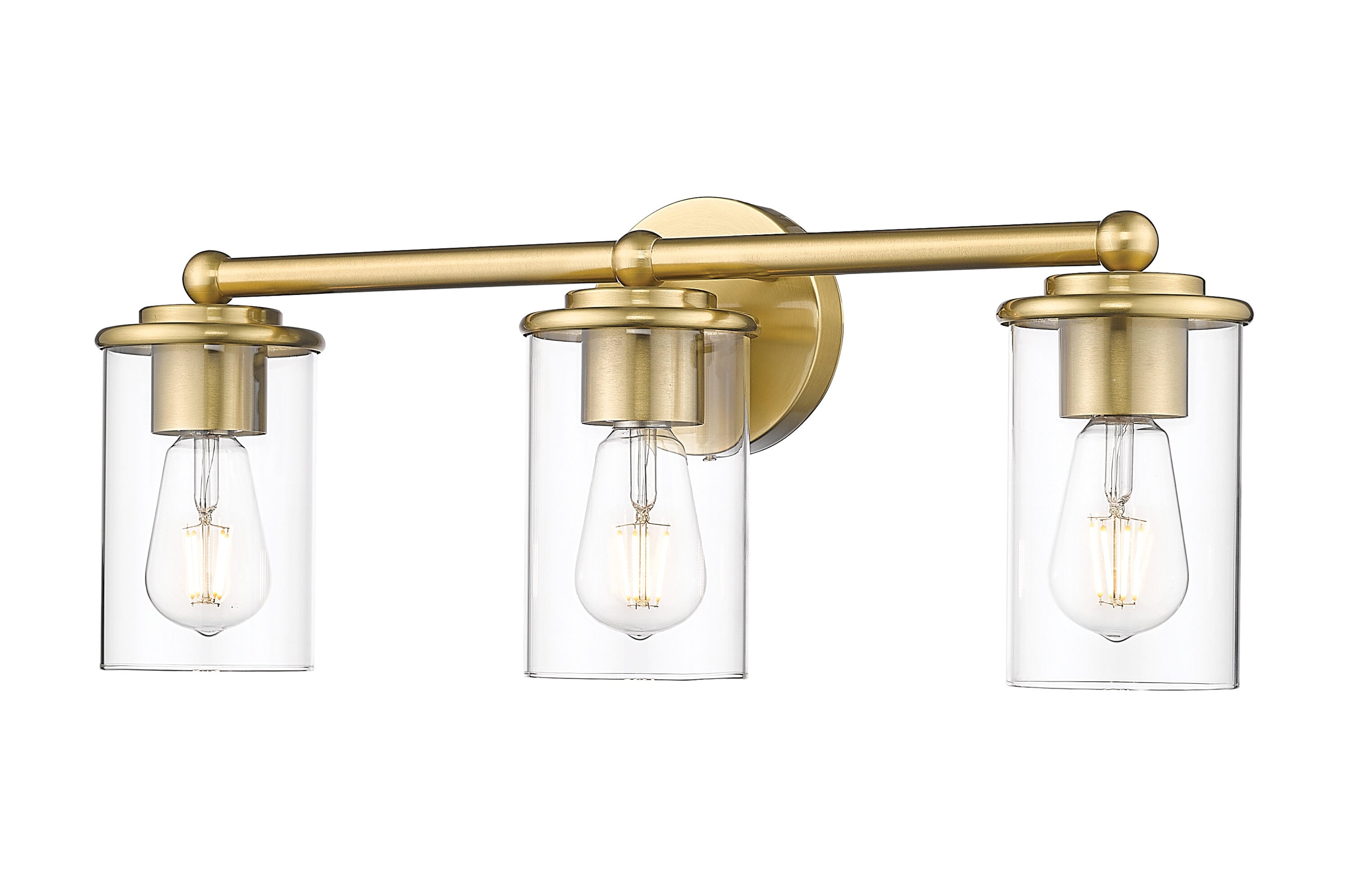 Z-Lite 742-3V-LG Thayer 22.5-in 3 -Light Brushed Gold Transitional Vanity light