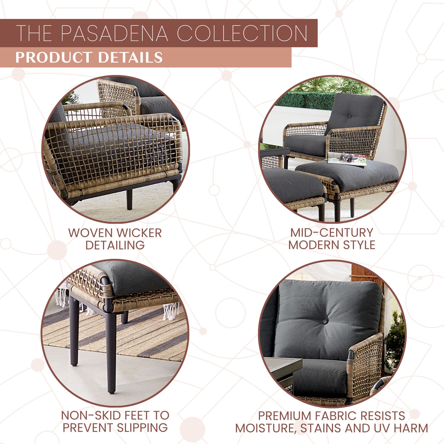 Mod Furniture PAS6PC-CHR Patio-Dining-Sets - View #3