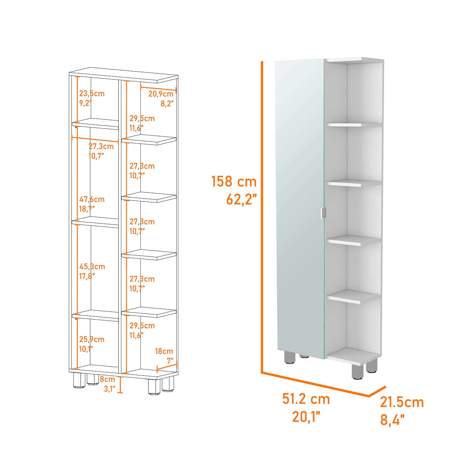 Tatayosi DJ-148739 Linen-Cabinets - View #4