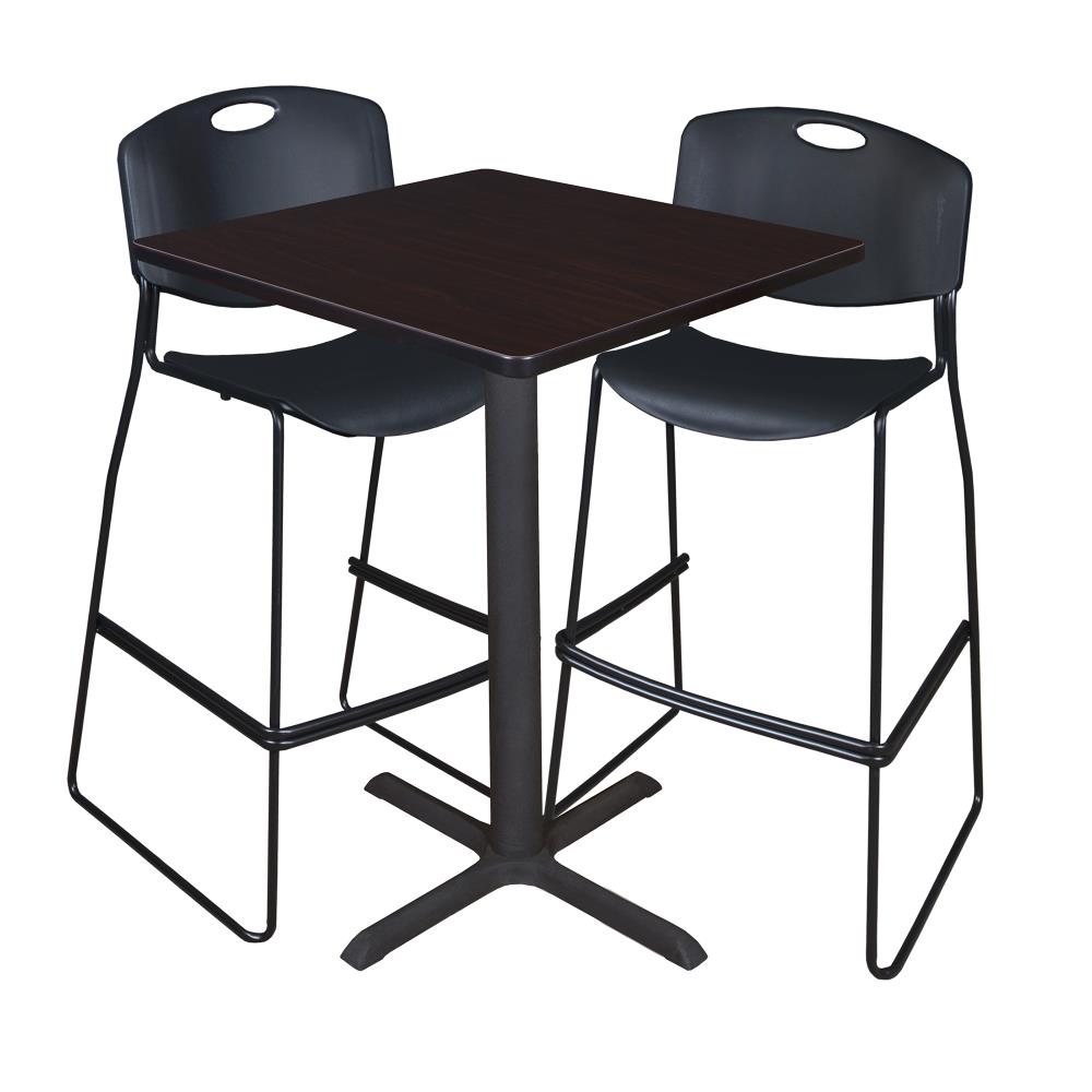Regency TCB3030MW4495BK Breakroom Brown 4-Person Training Table (30-in W x 42-in H)