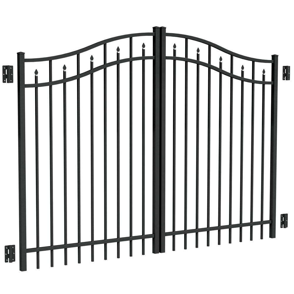 Freedom 73015664 8-Feet x 5-Feet Black Aluminum Driveway Gate