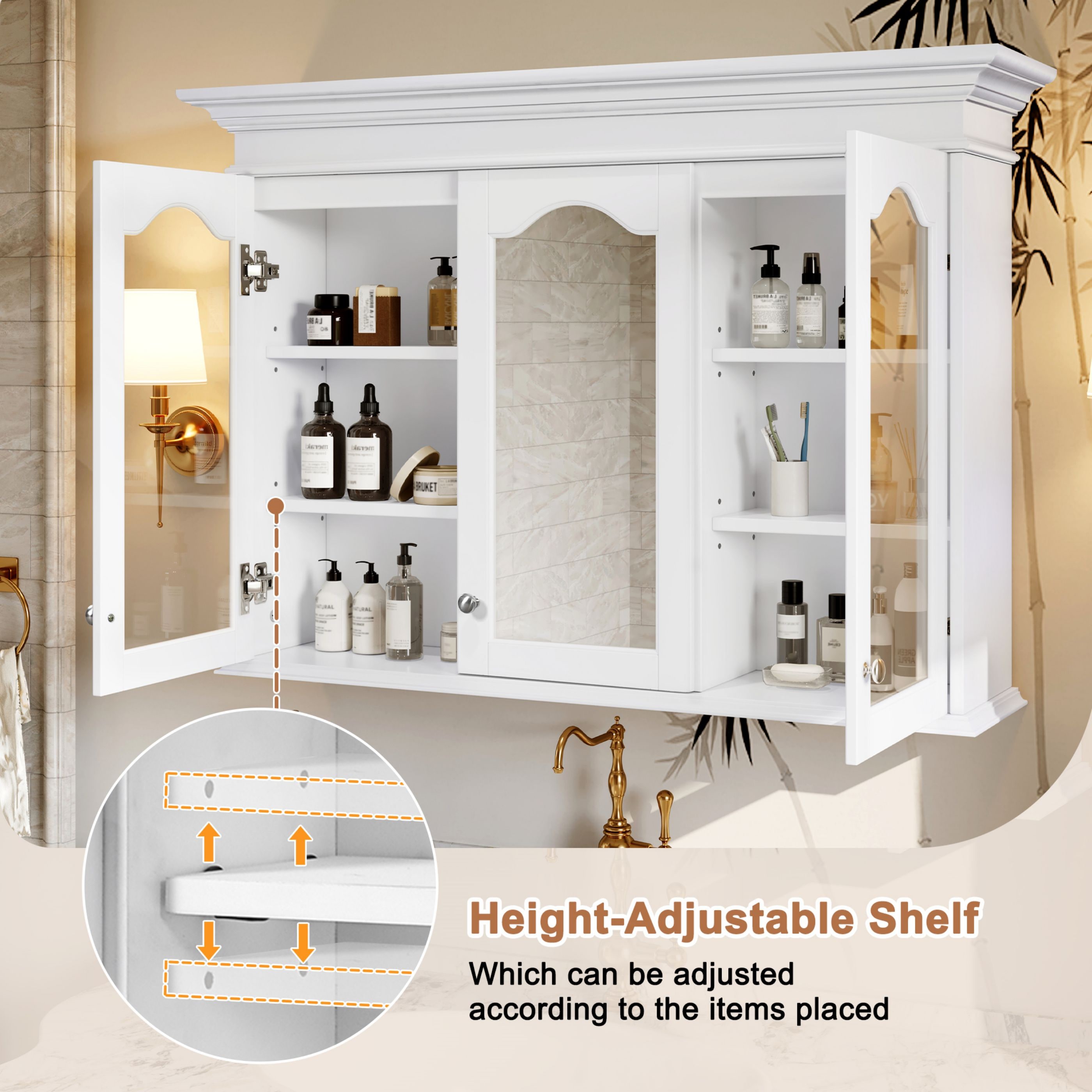 WELLFOR GIZQN7102AC Bathroom-Medicine-Cabinets - View #6