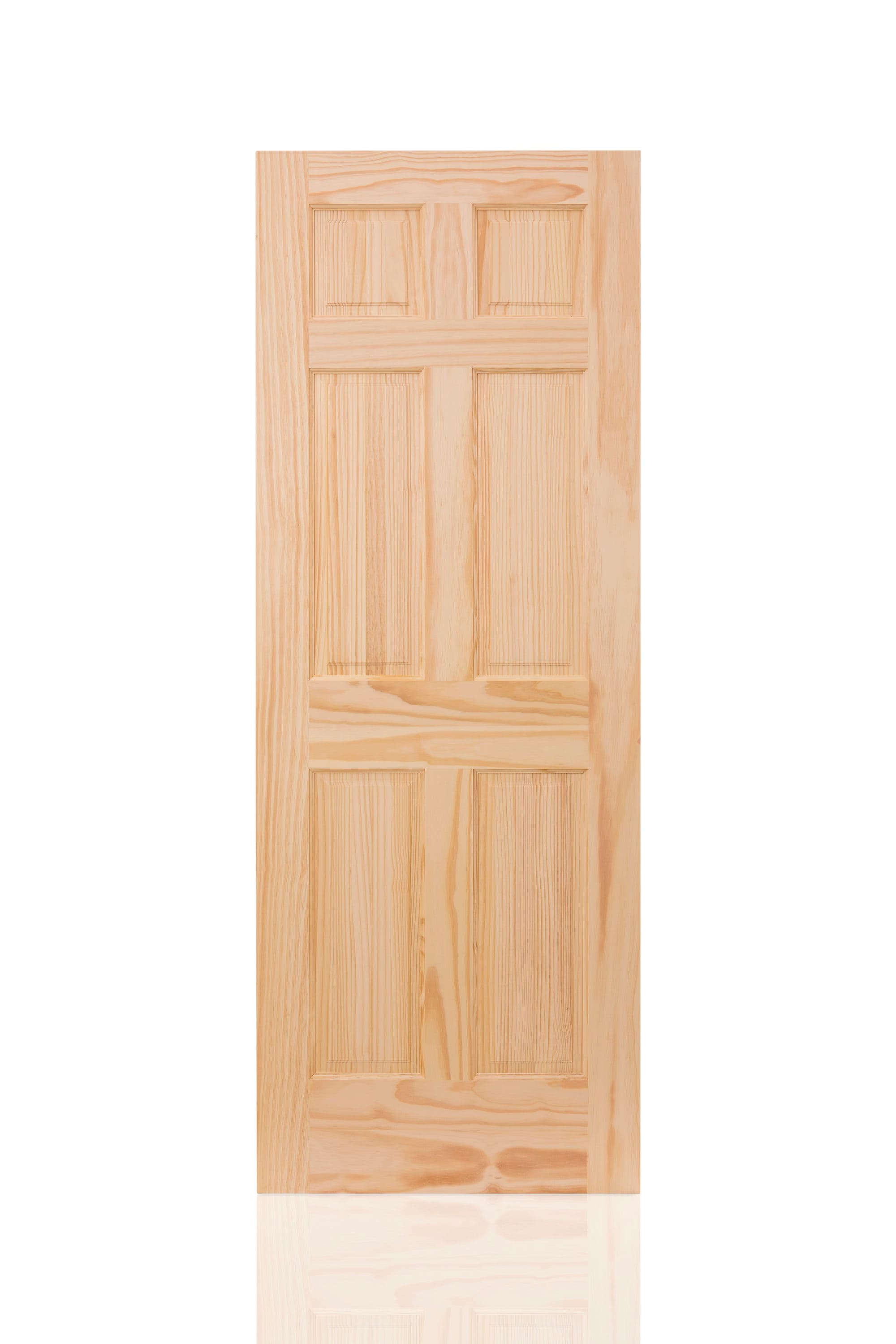 RELIABILT Slab Door 24 In X 80 In 6 Panel Solid Core Unfinished Pine   49011132 