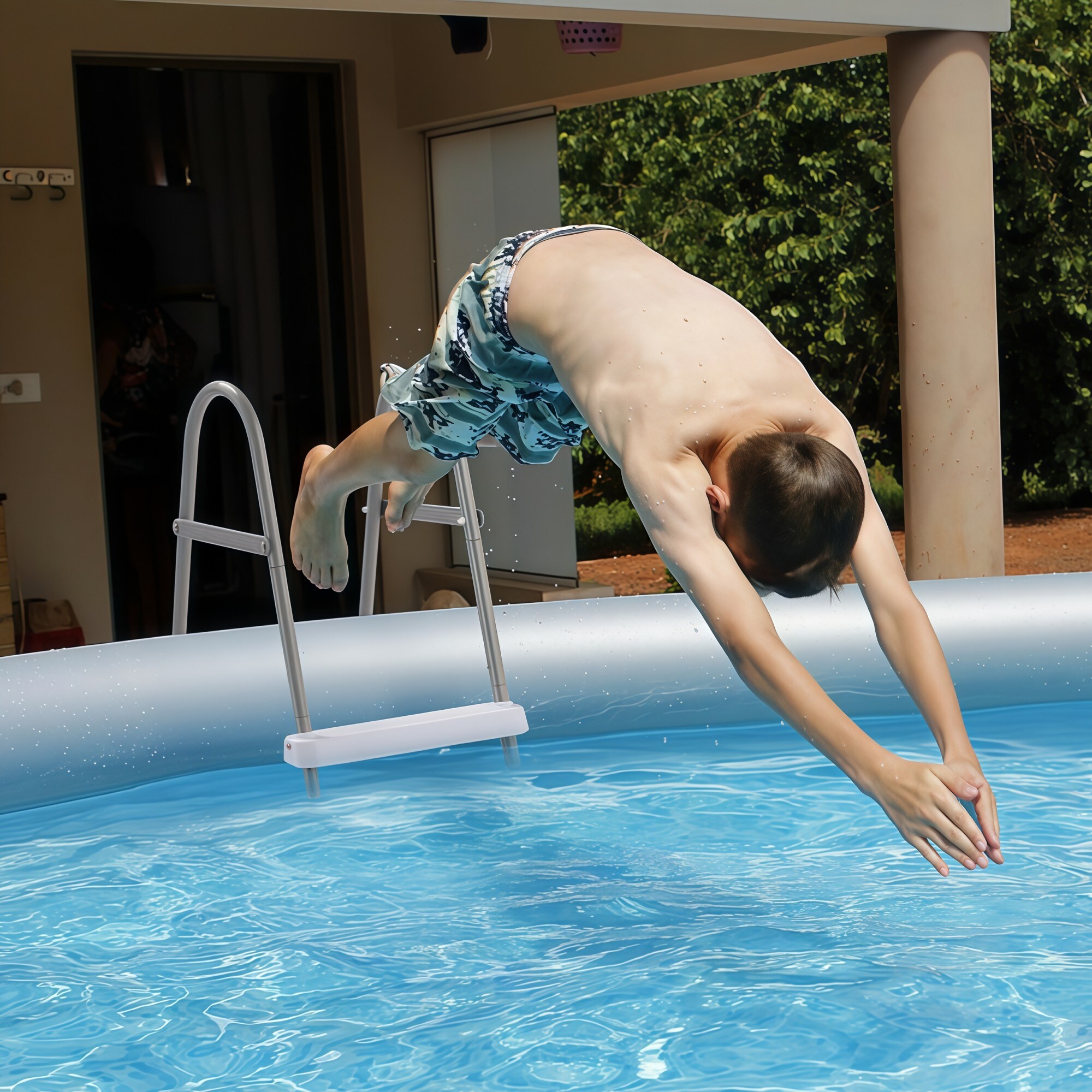 Numhew NHSEAN5214 Above-Ground-Pool-Lad-Steps - View #11