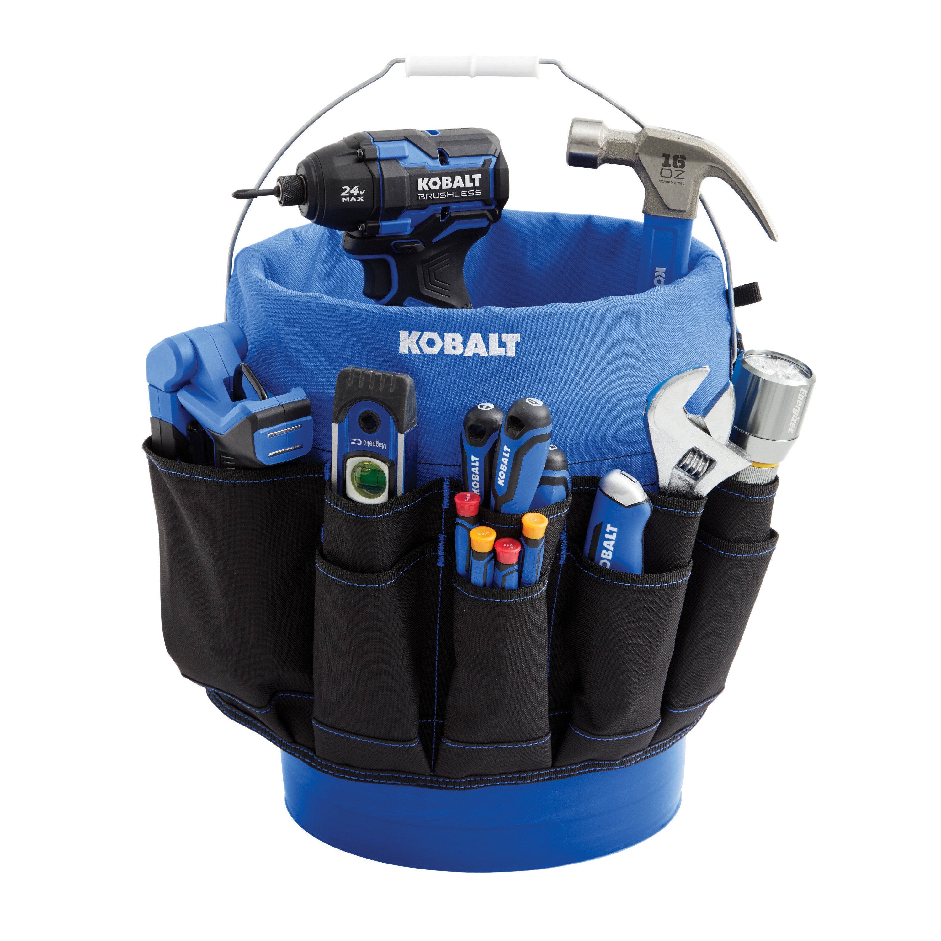 Deals on Kobalt Blue Polyester 18-in 5-Gallon Bucket Organizer