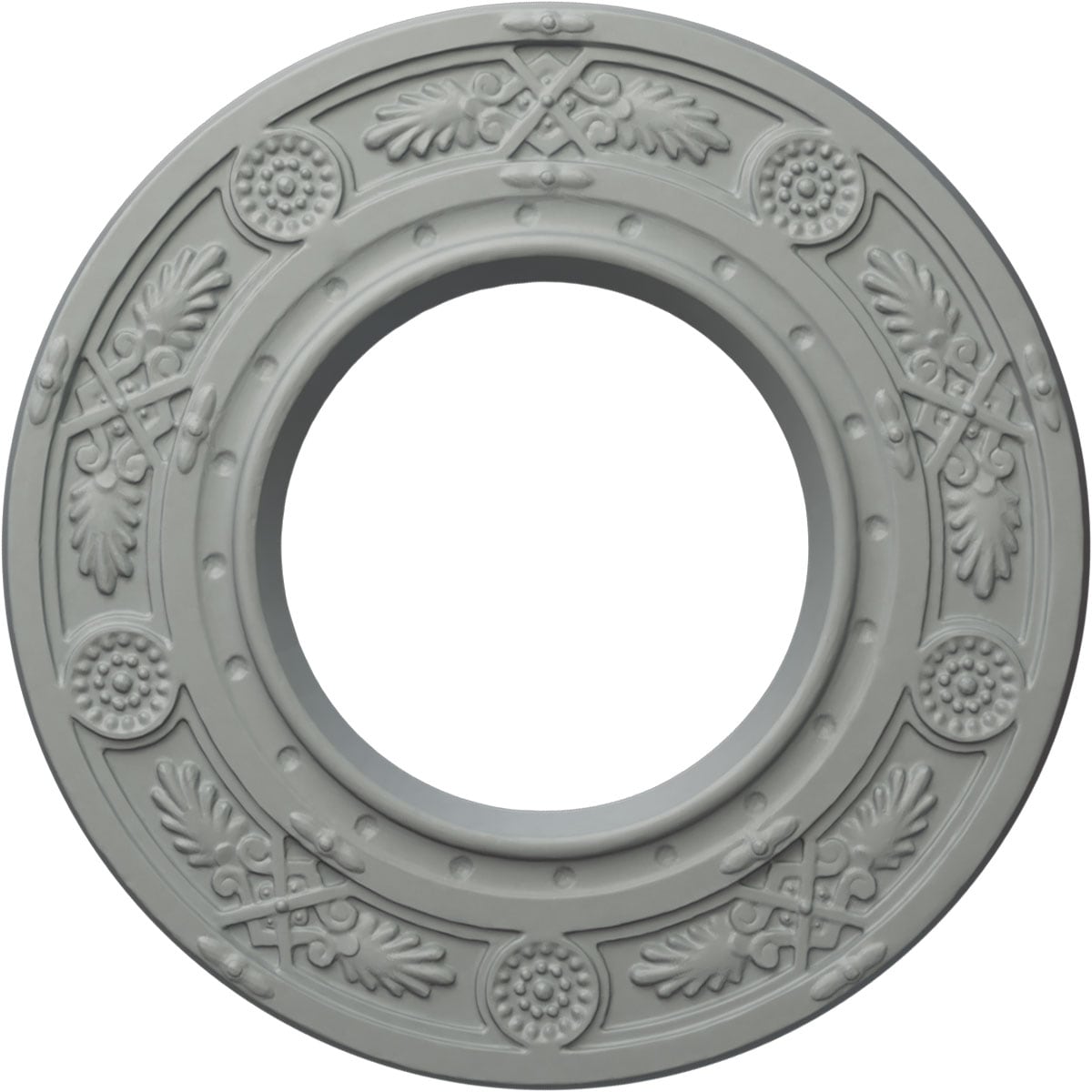 Ekena Millwork CM08DN Daniela 8.0-Inches W x 8.0-Inches L Architectural Primed Polyurethane Whole Ceiling Medallion