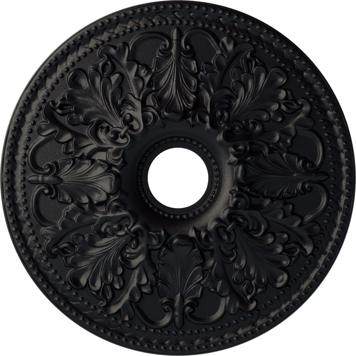 Ekena Millwork CM23ASSGS Ashley 23.875-in W x 23.875-in L Painted Steel Gray Polyurethane Whole Ceiling Medallion