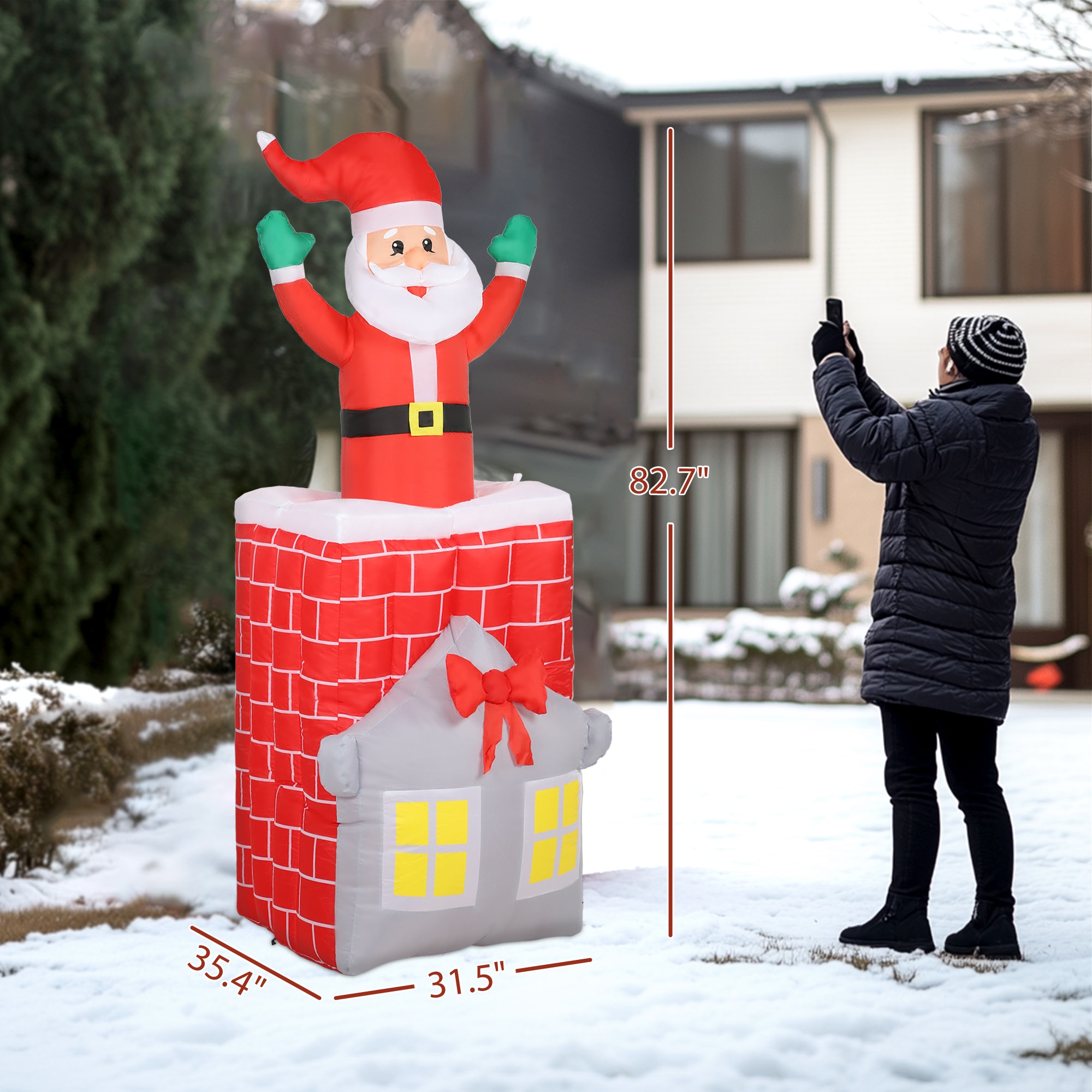 Outsunny 84J-135V80RD Christmas-Inflatables - View #3