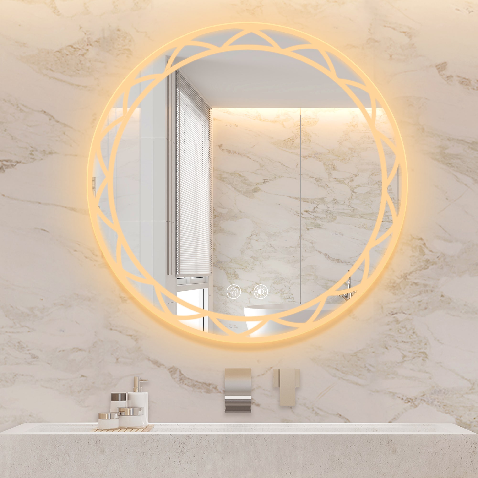 Bybafun YD5100007 Framed-Bath-Mirrors - View #5