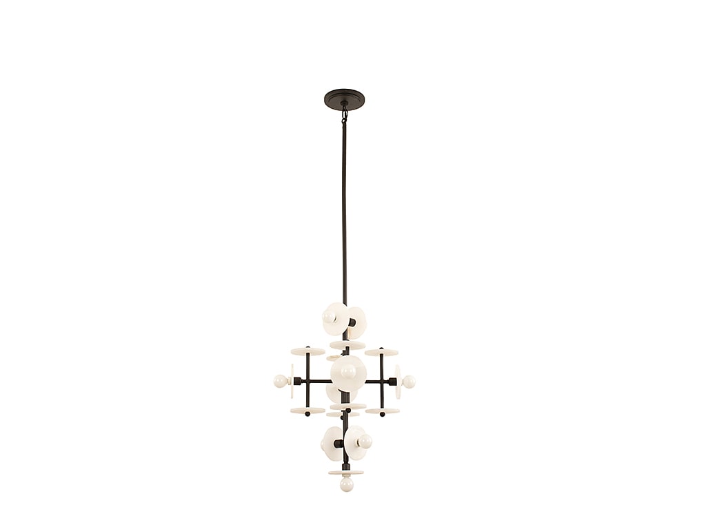 Amani Black Cashmere 9-Light Modern LED Chandelier