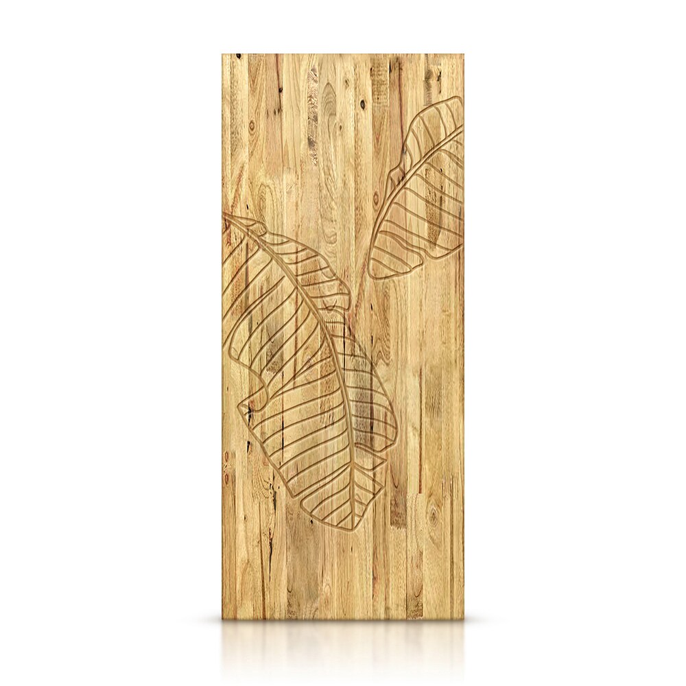CALHOME DFJ232-80X30-S DFJ232 30-in x 80-in Weather Oak Textured Hollow core Stained Pine Wood Slab Door