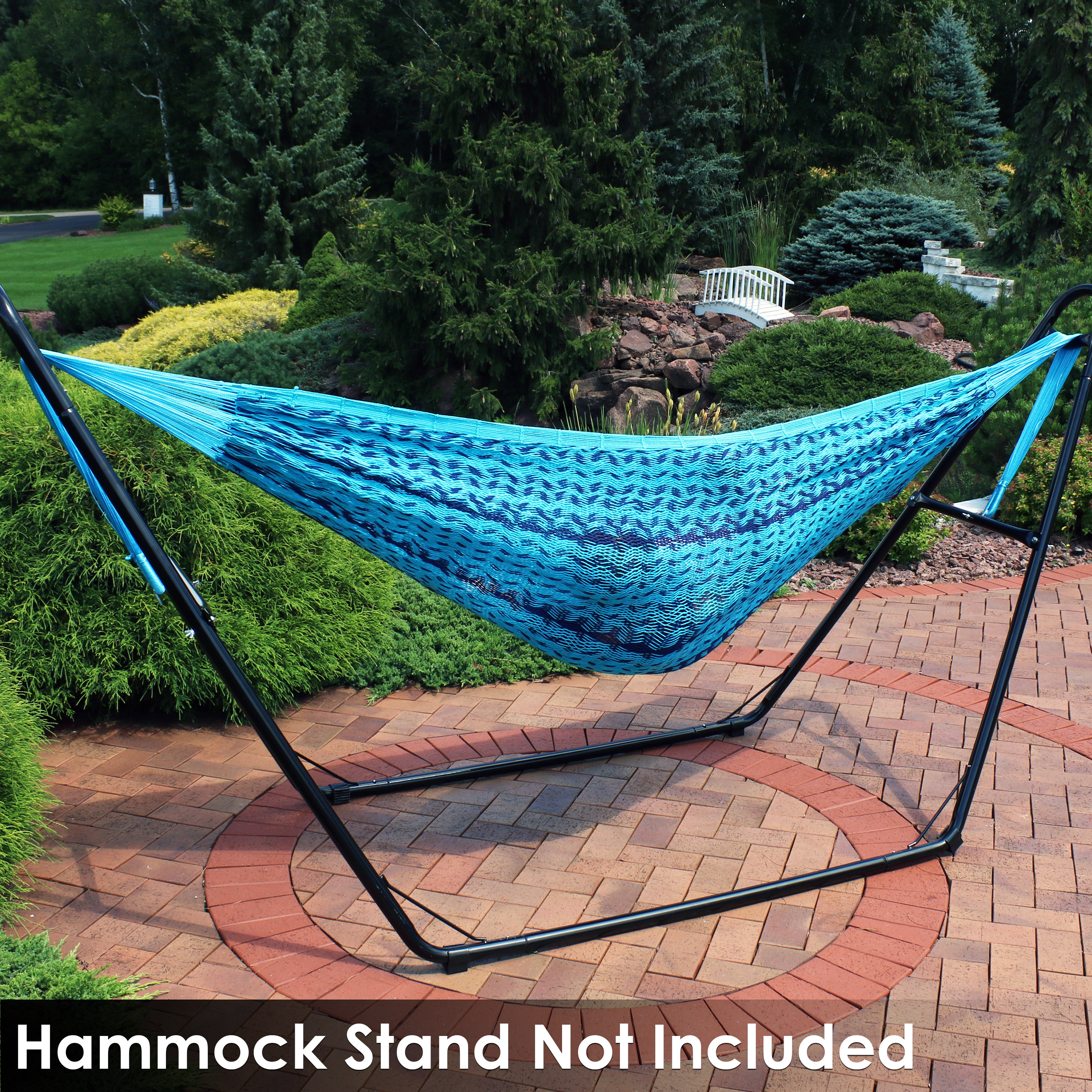 Sunnydaze Decor HM24BLU Blue Woven Hammock