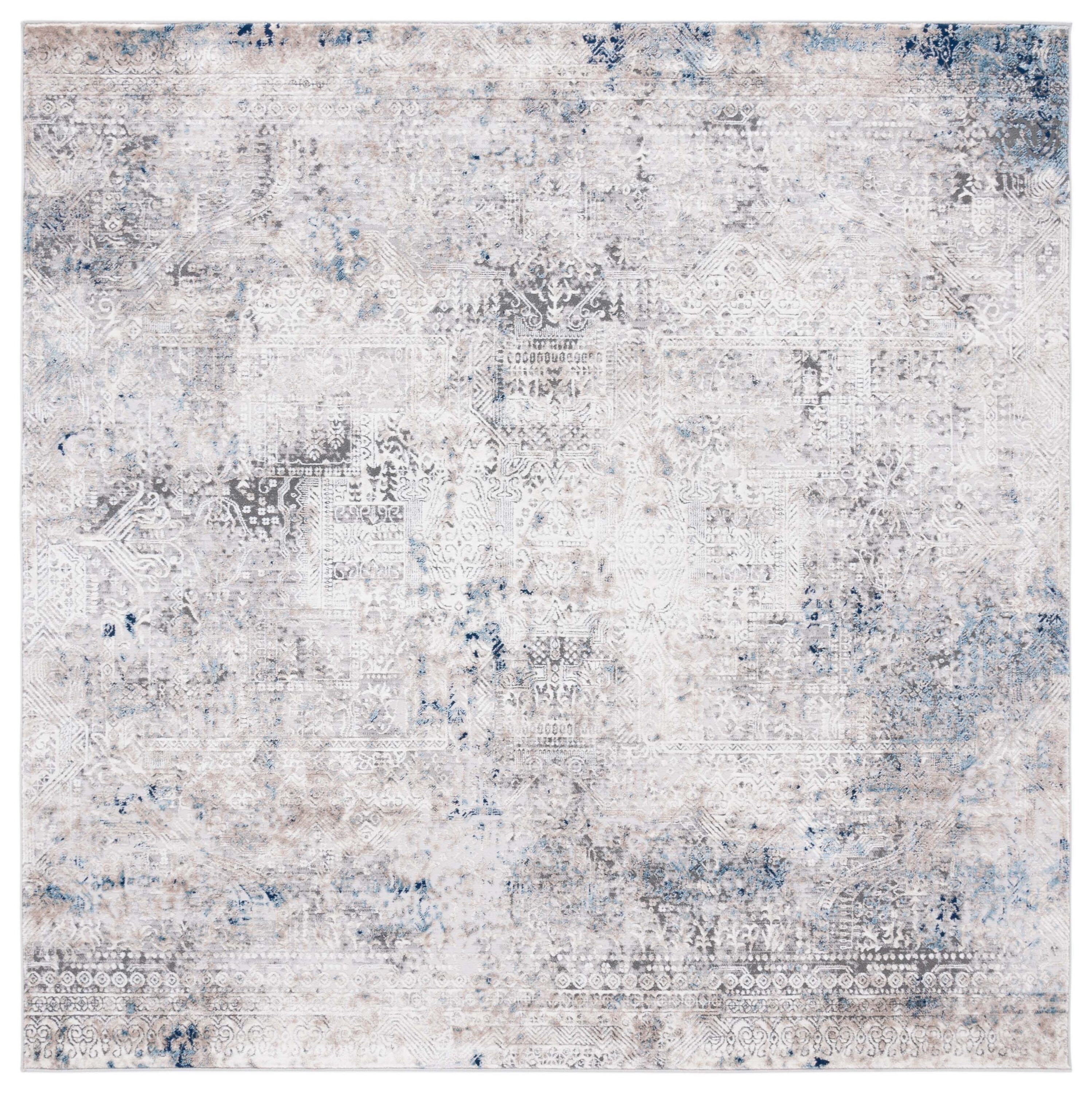 Vogue 156B Beige/Blue 7 X 7 Area Rug