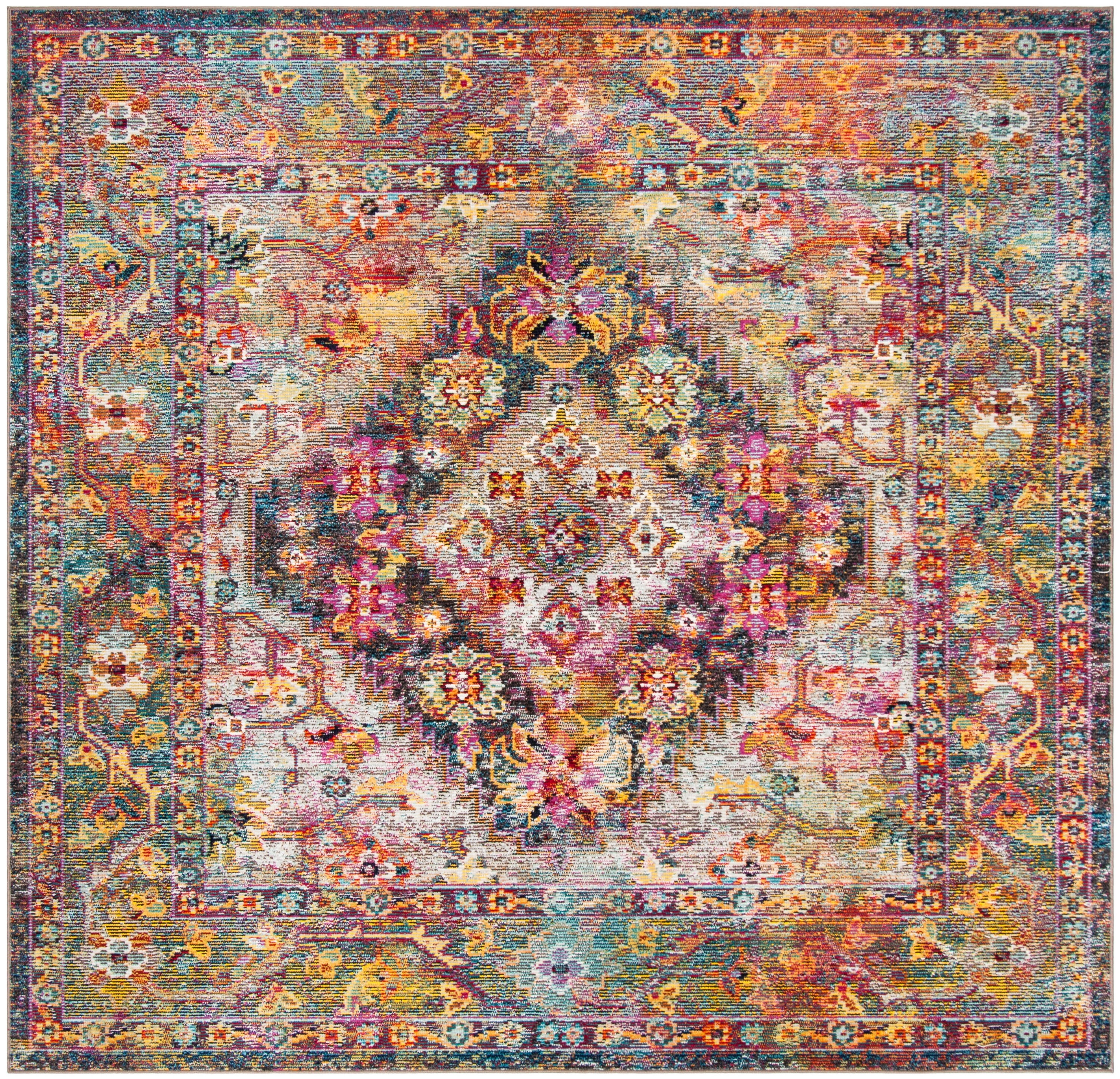 Safavieh Crystal Navy and Light Blue Square Area Rug