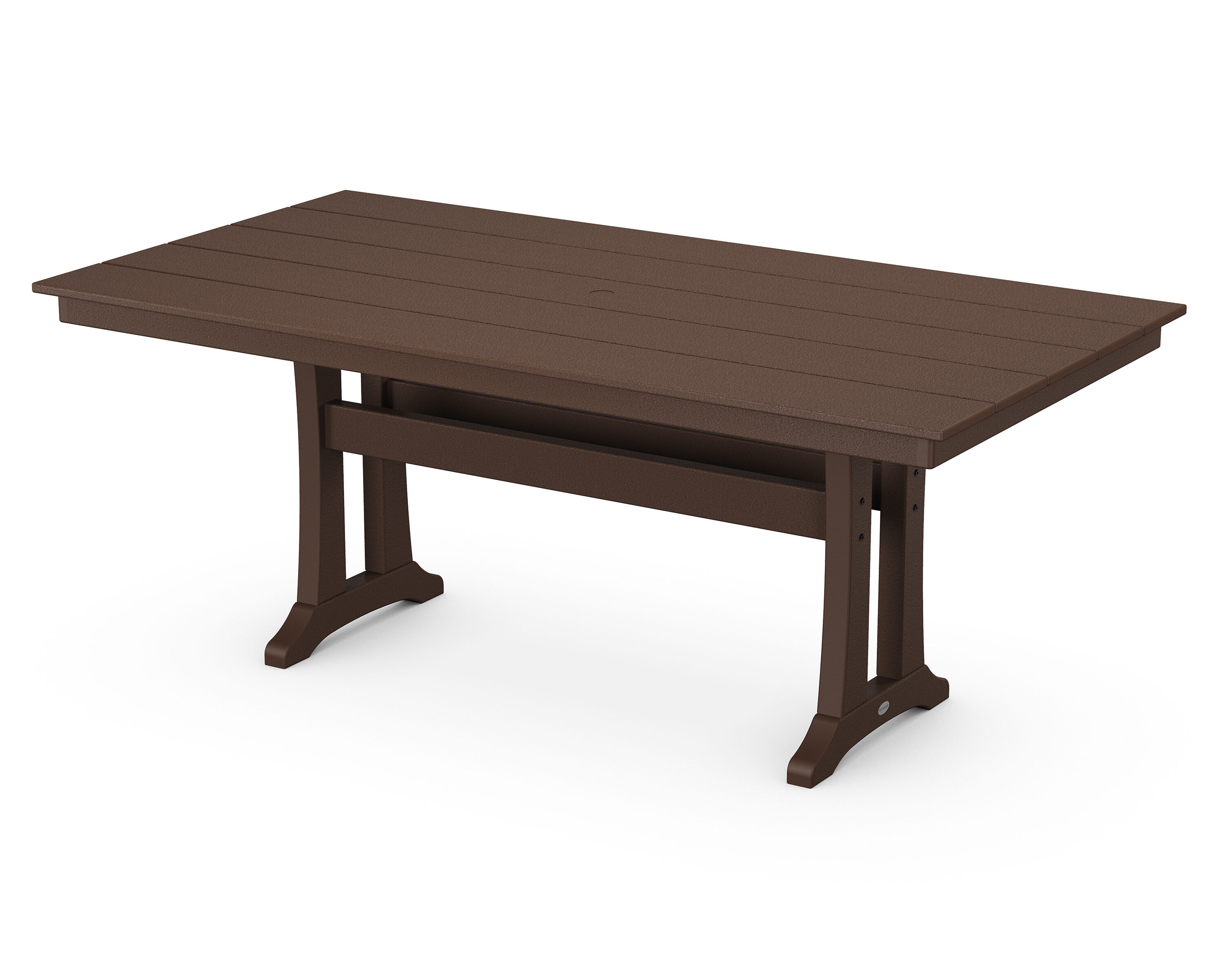 POLYWOOD PL83-T1L1MA Tables Rectangle Outdoor Dining Table 37.75-in W x 72.25-in L with Umbrella Hole