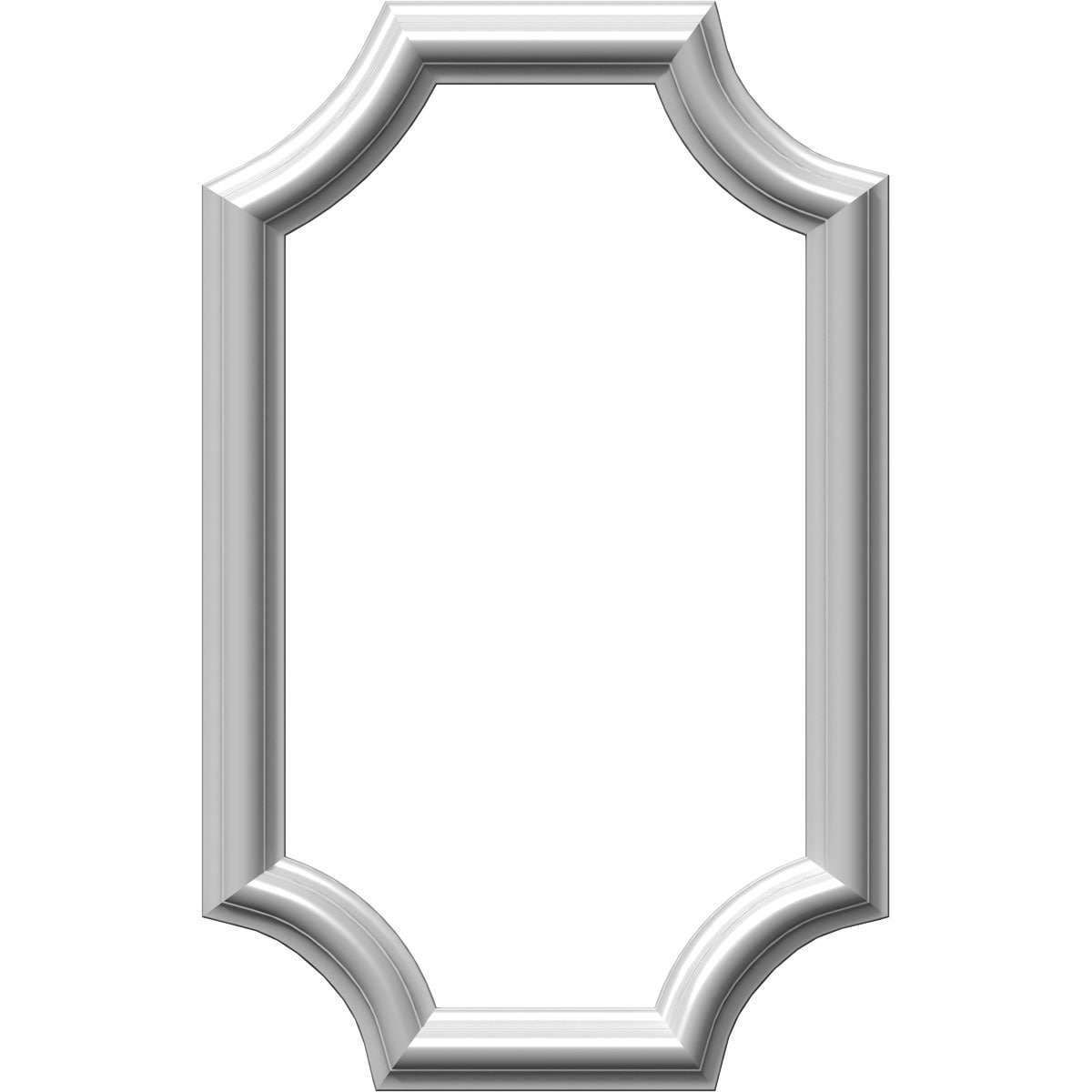 Ekena Millwork PNL12X20AS-02 Ashford Molded Scalloped Wainscot 12-in x 20-in Primed Urethane 496434 Preassembled Picture Frame Moulding