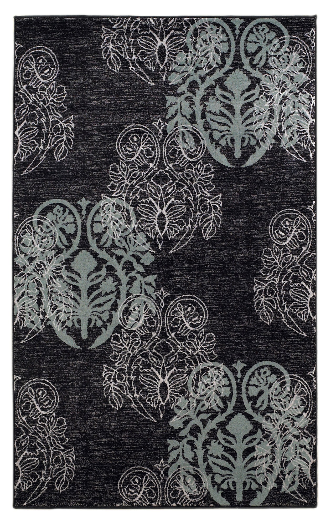 Linon RUG-MN2558 Milan 5 X 8 (ft) Black Indoor Geometric Area Rug