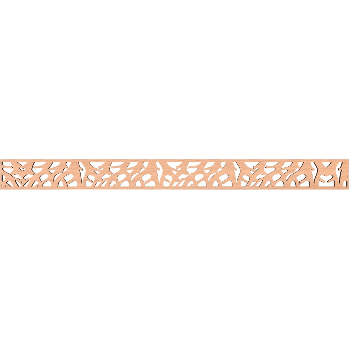 Ekena Millwork MLDB04X46MATAL Manton Fretwork Flat Trim 4-in x 3.87-ft Alder Brown Unfinished 2155757 Pierced Wall Panel Moulding