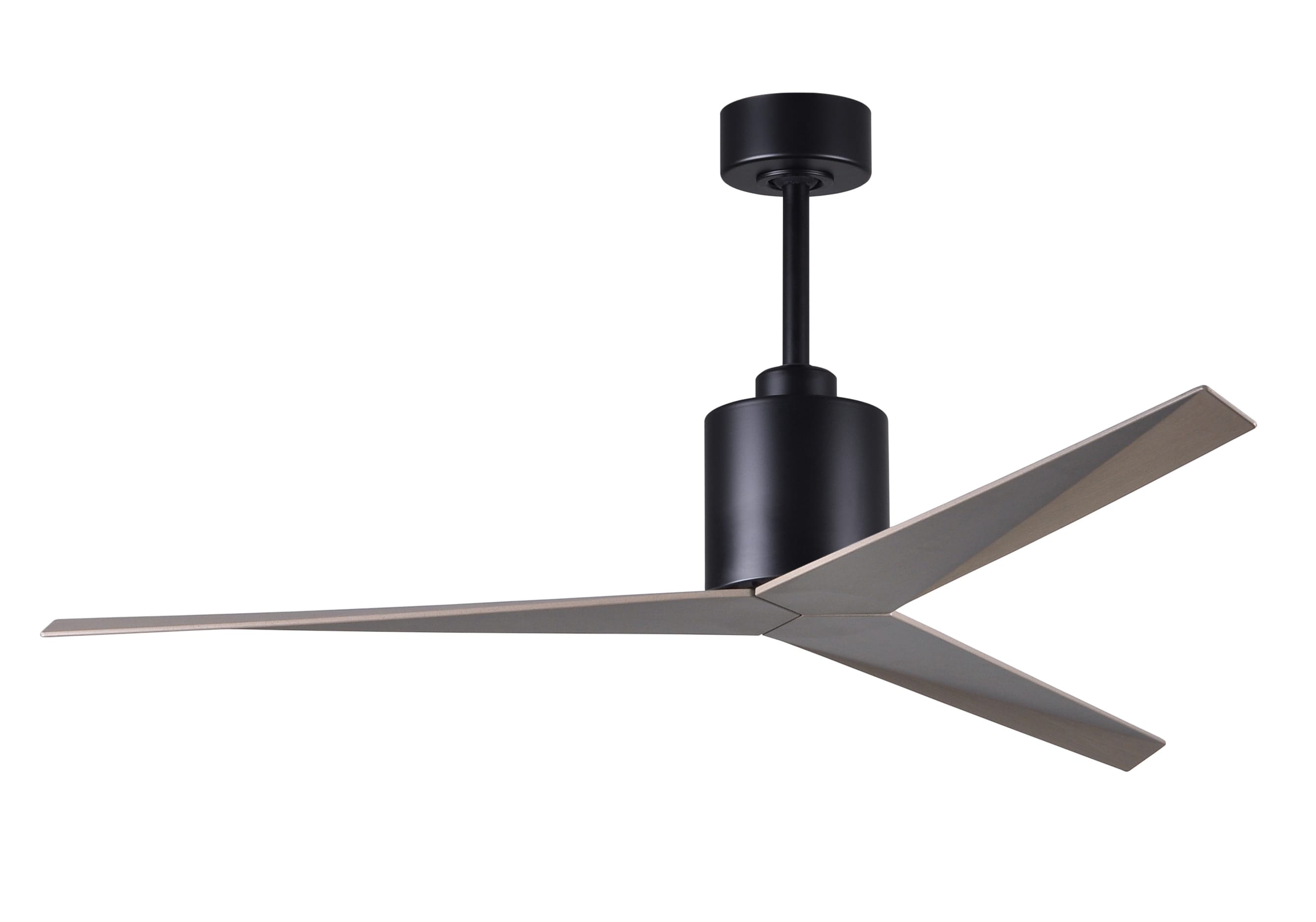 Matthews Fan Company EK-BK-GA Eliza 56-in Outdoor Matte Black with Gray Ash Blades Ceiling Fan Without Light - Remote Included ( 3 -Blade )