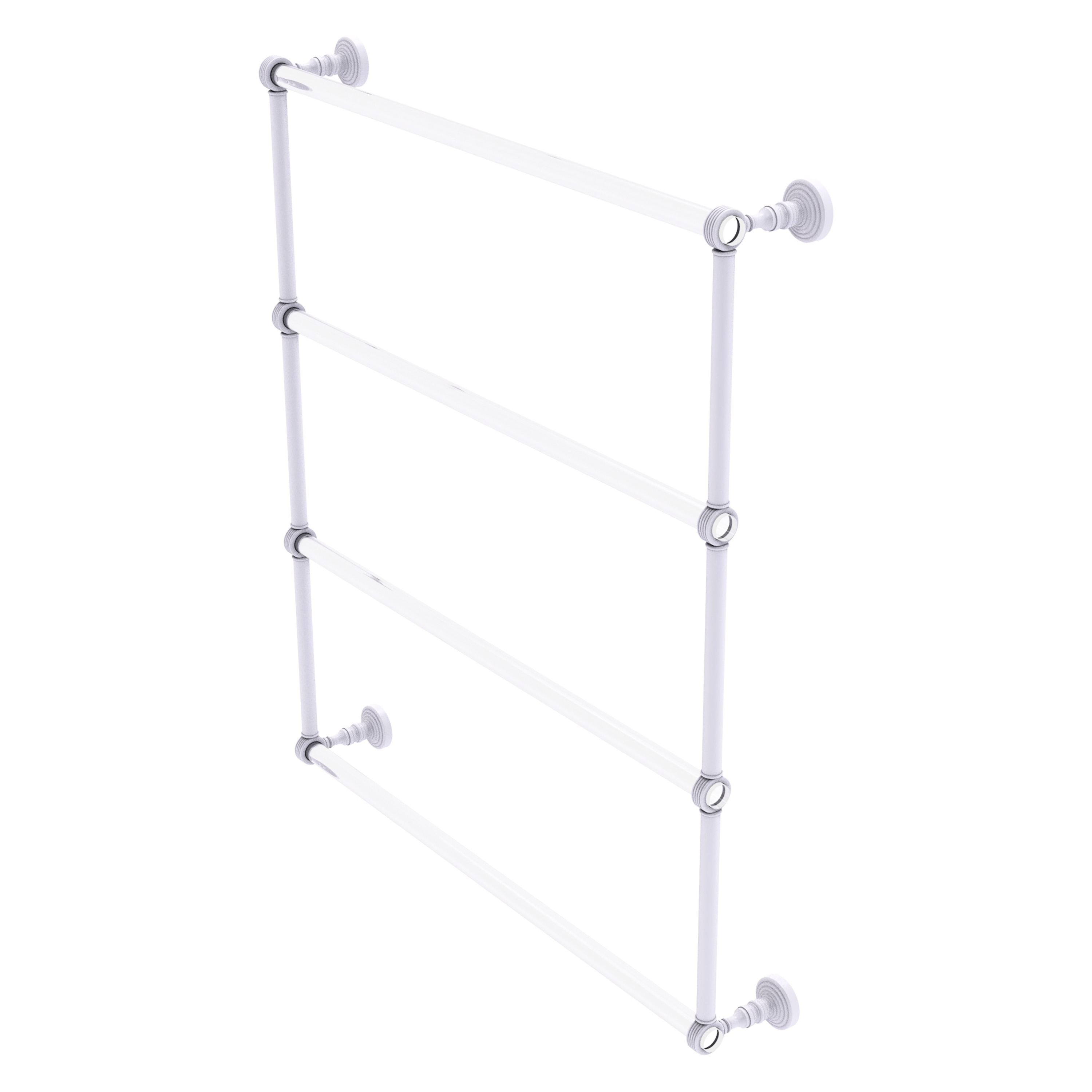 Allied Brass PG-28G-30-WHM Pacific Grove 30-in double Matte White Wall mount 4-tier Towel Bar
