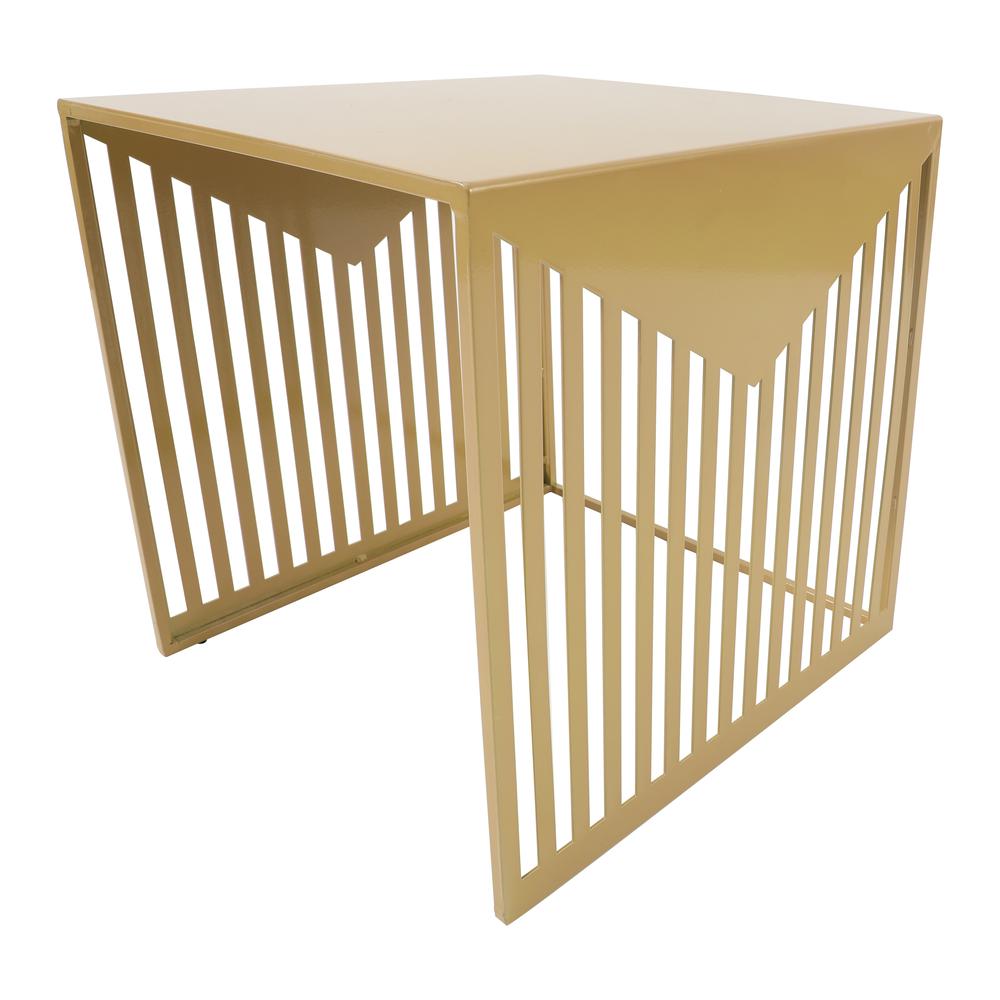 Leisuremod BG3390859 Cisco Modern Square Steel Side Table with Powder Coated Finish