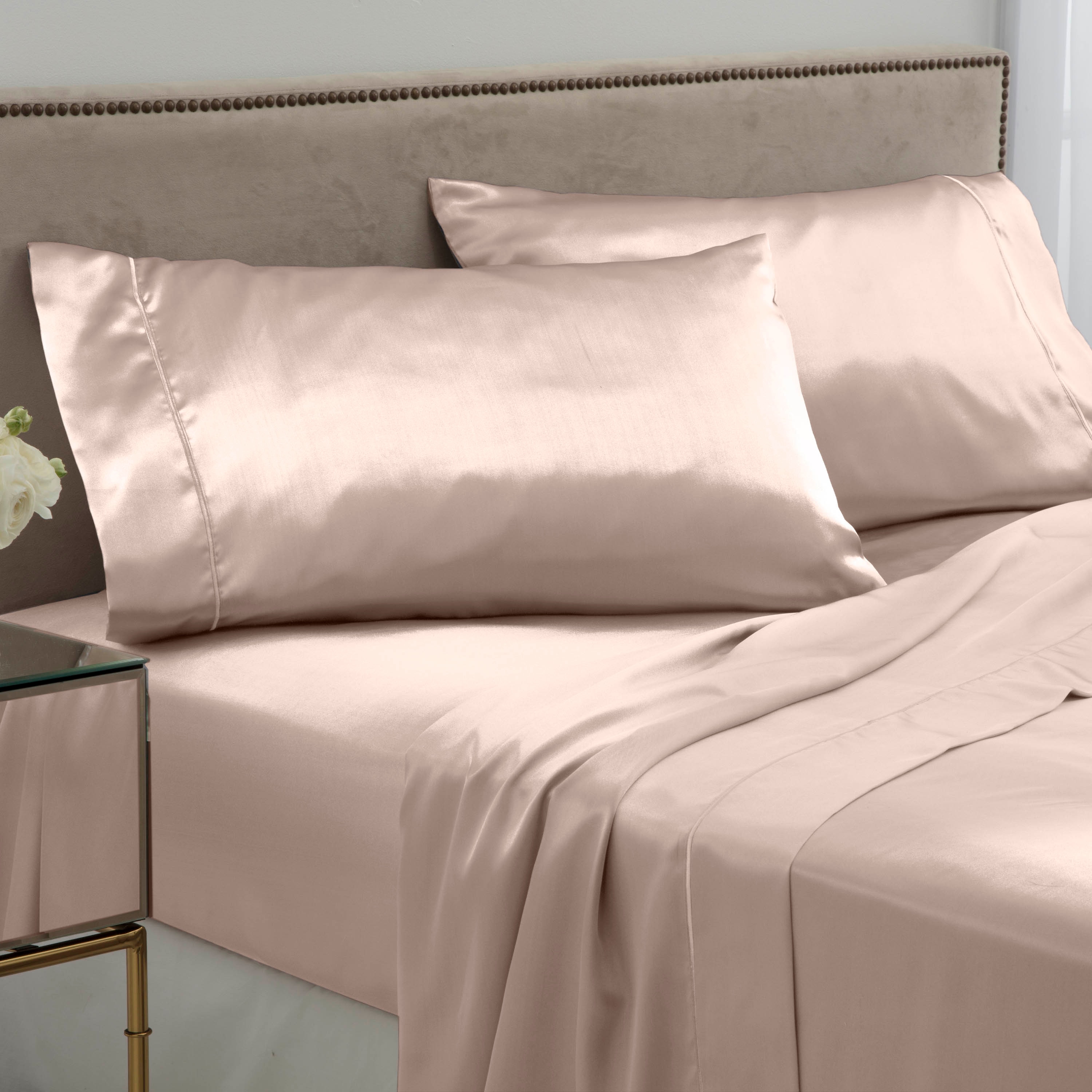 WestPoint Home 028828337139 California king Microfiber Rose Gold Bed Sheet Set