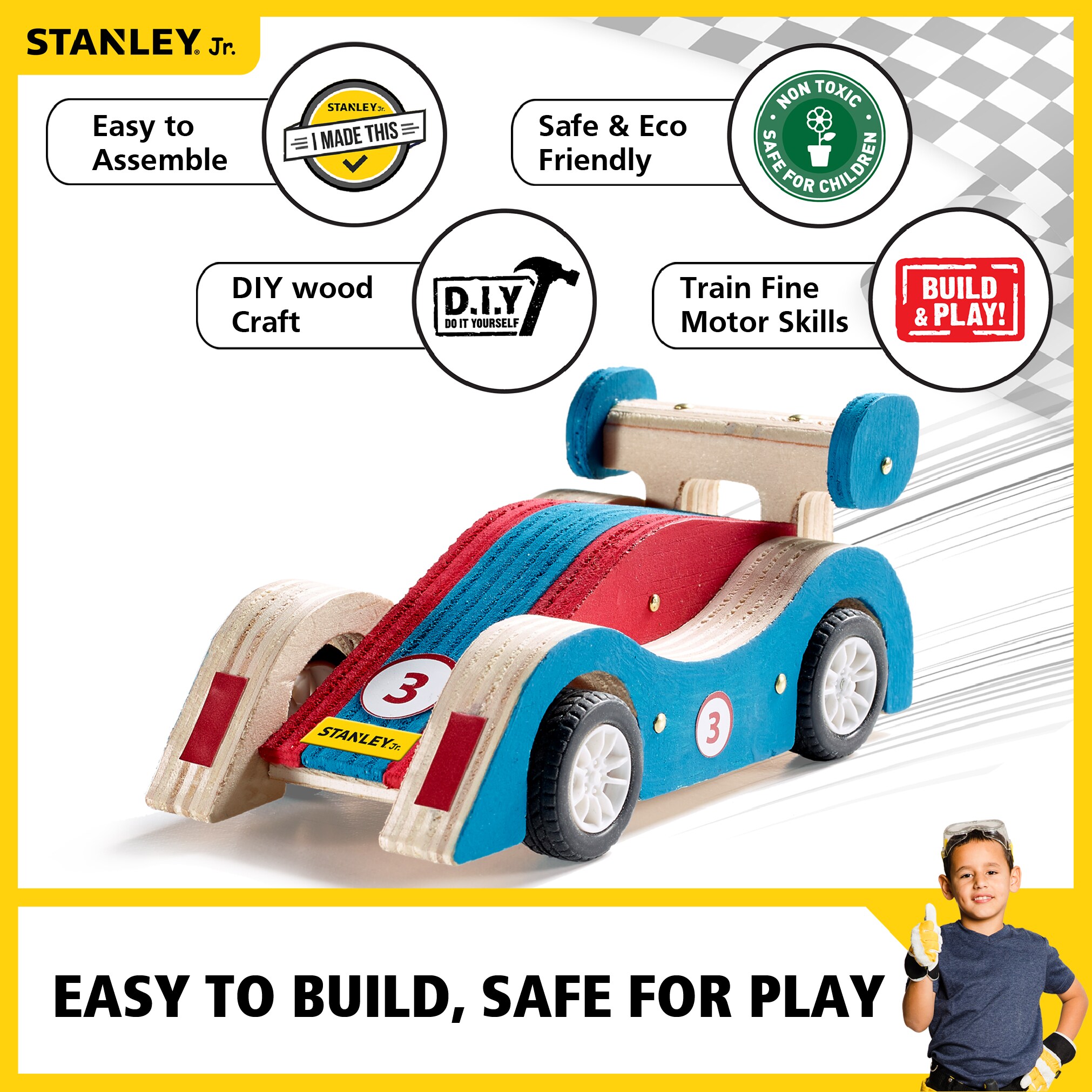 Stanley Jr. OLJK030-SY Kids-Woodworking-Project-Kits - View #7