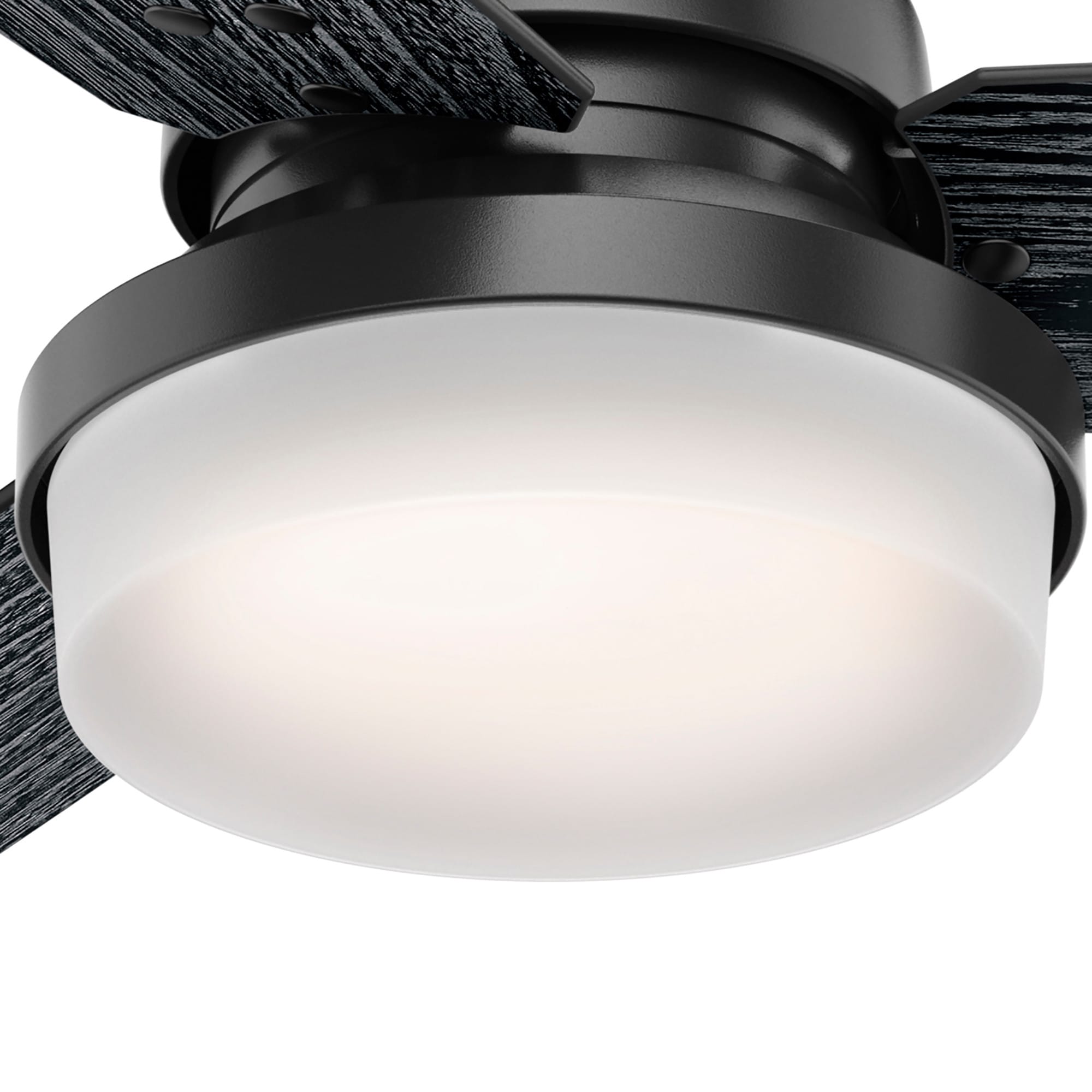 Matte Black 52" Ceiling Fan with LED Light and Remote