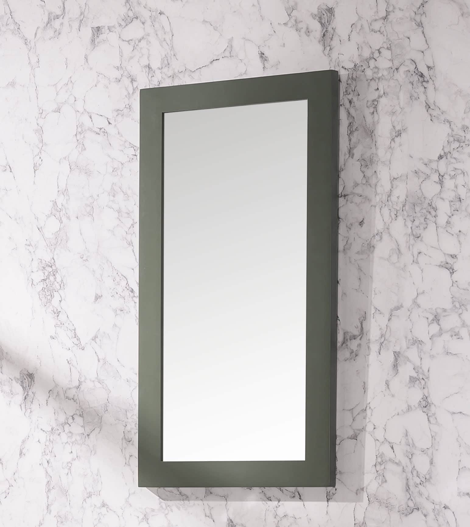 Legion Furniture WLF9018-VG-M 16 x 30 Straight Edge Framed Rectangle Bathroom Vanity Mirror in Vogue Green