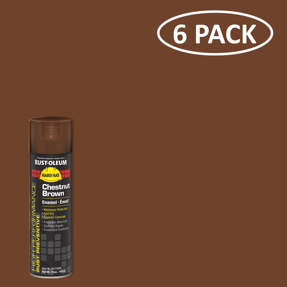 12 oz. Protective Enamel Gloss Leather Brown Spray Paint (6-pack)