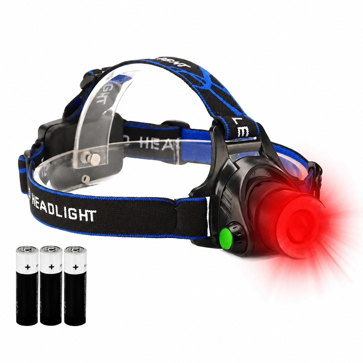 SenQWFa Hunting Red Light Headlamp Zoomable LED Headlight with Three Lighting Modes and Water Resistant for Running Camping Hiking Reading #LDC0821C276