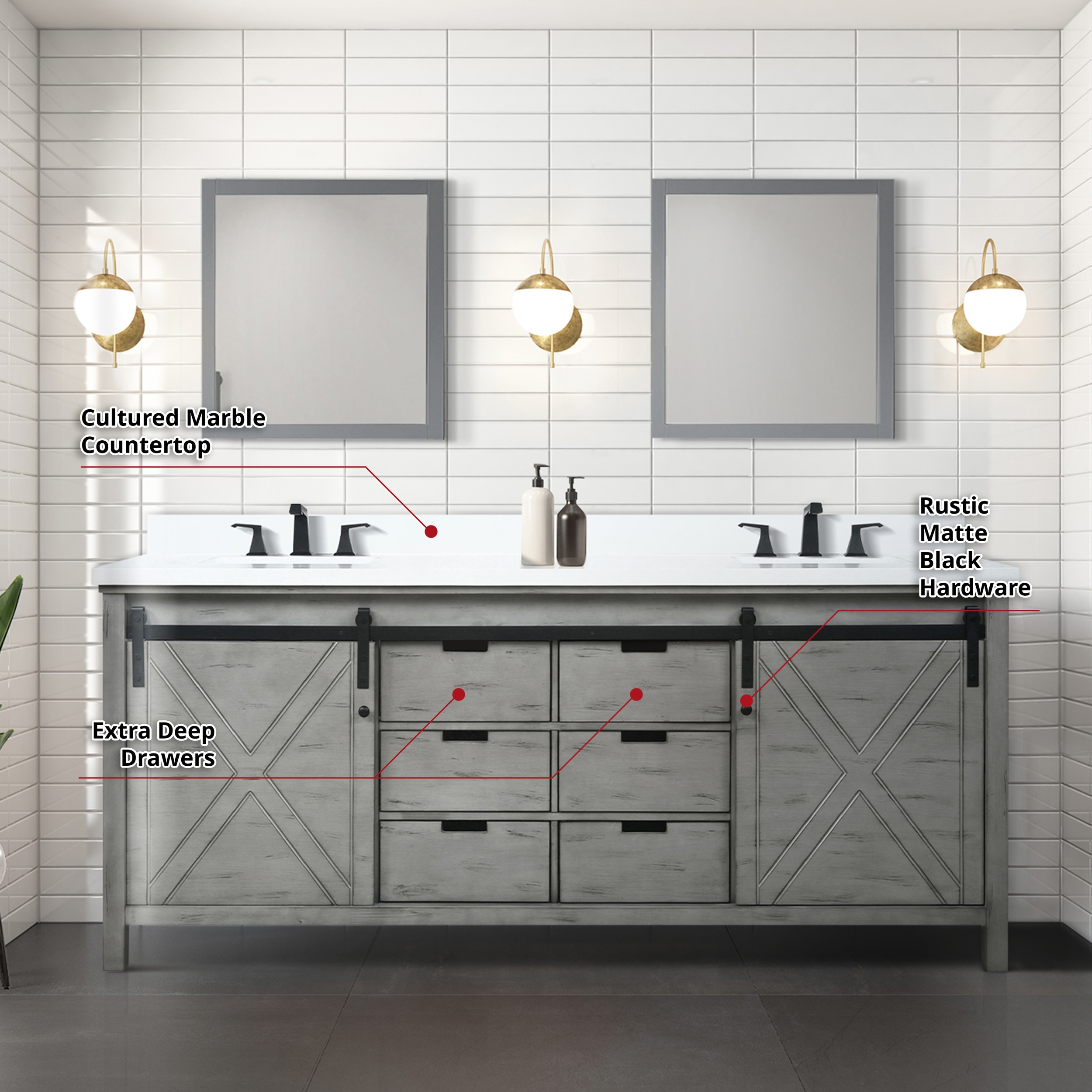 Lexora LVM80DH311 Bath-Vanity-Combo - View #6