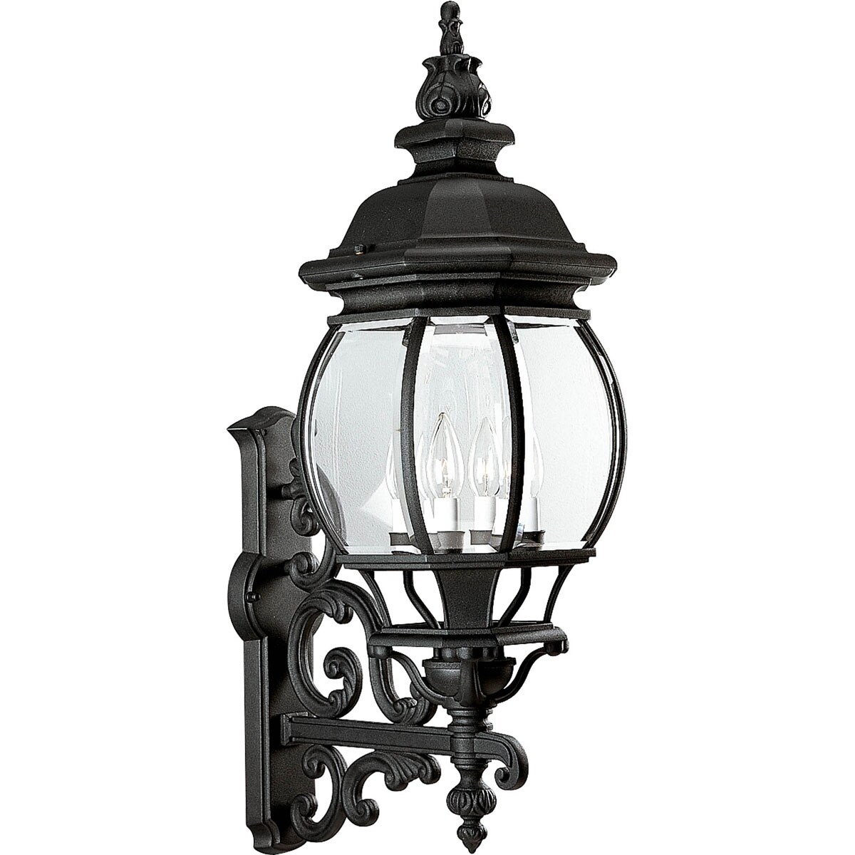 Progress Lighting Onion Lantern Collection 4-Light Textured Black