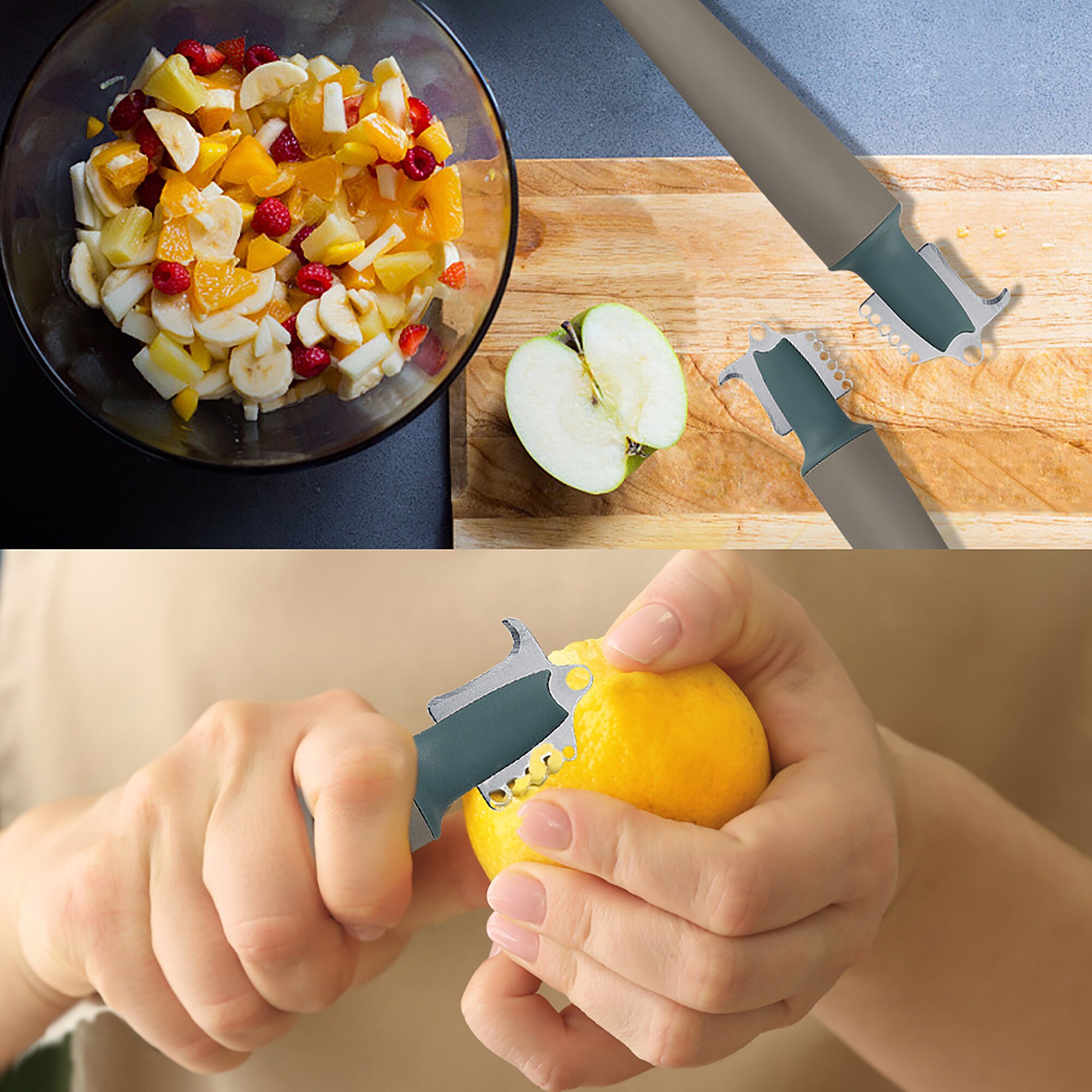 Plastic And Steel Multicolor Storage Peeler With Trashbin, For Kitchen  Cutter